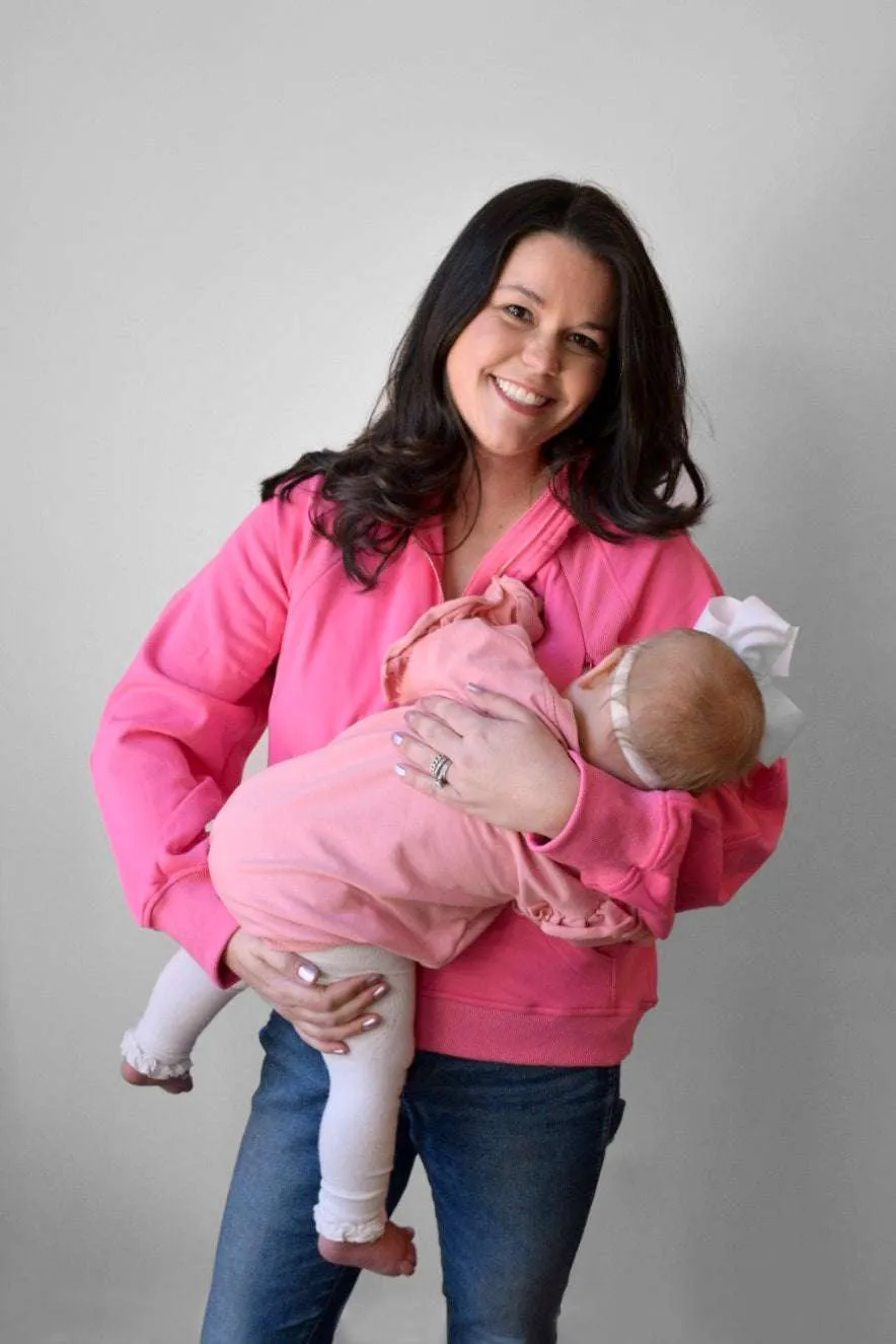 Oversized Three Zip Breastfeeding Sweatshirt