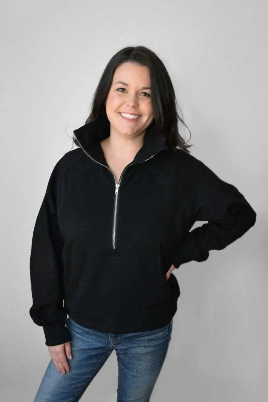 Oversized Three Zip Breastfeeding Sweatshirt