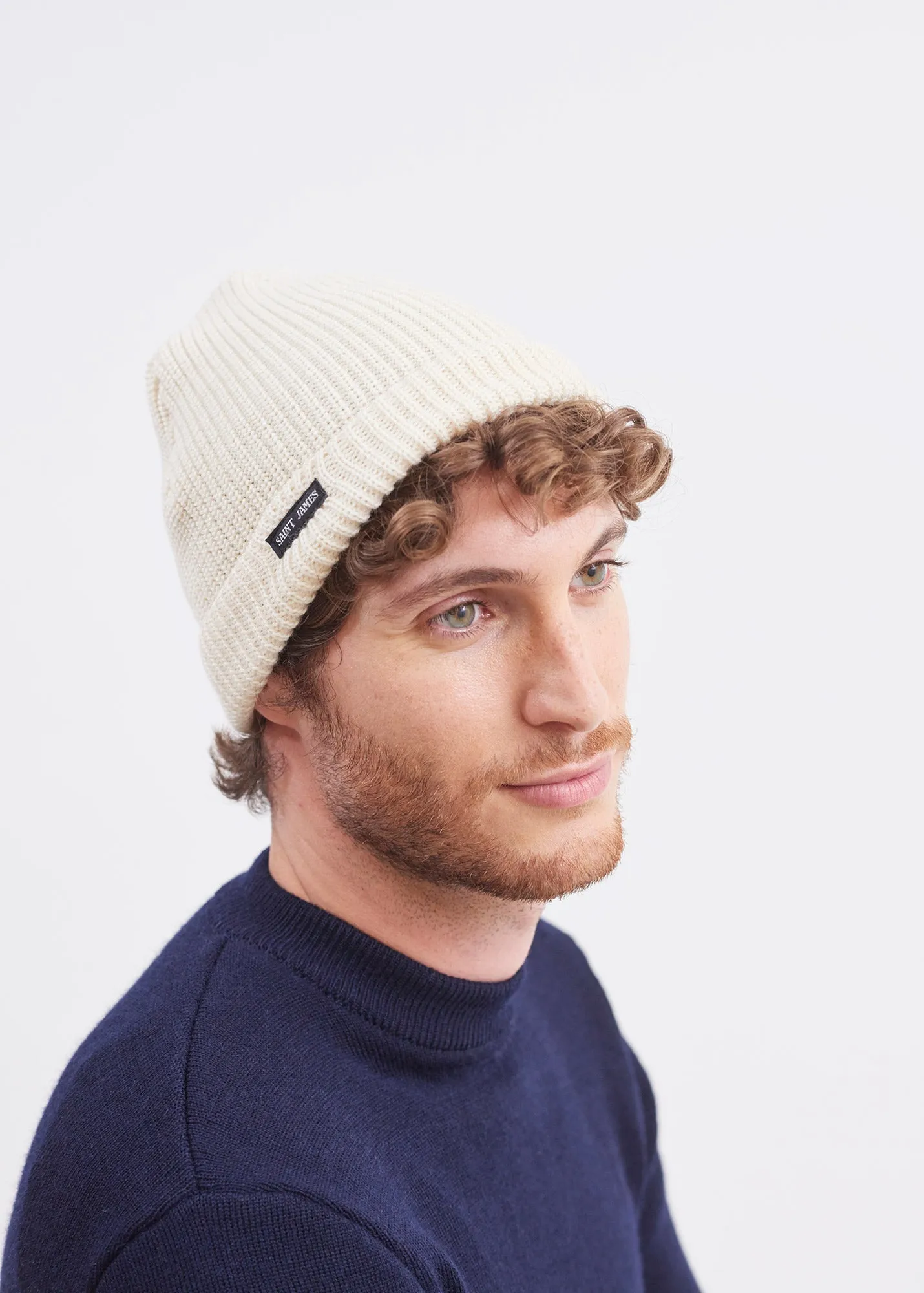 Perle hat - in knitted wool (ECRU)