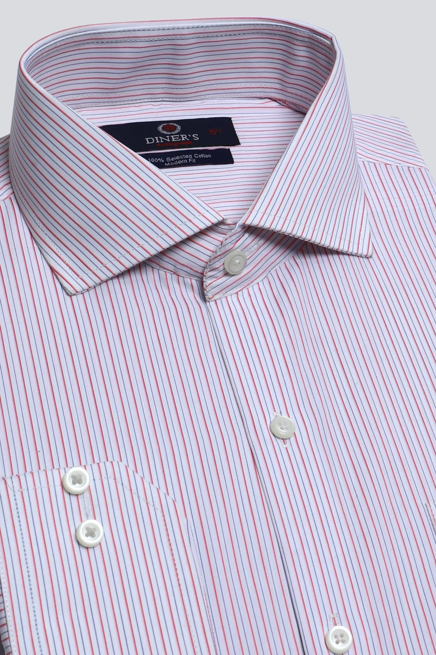 Pink Stripes Formal Autograph Shirt