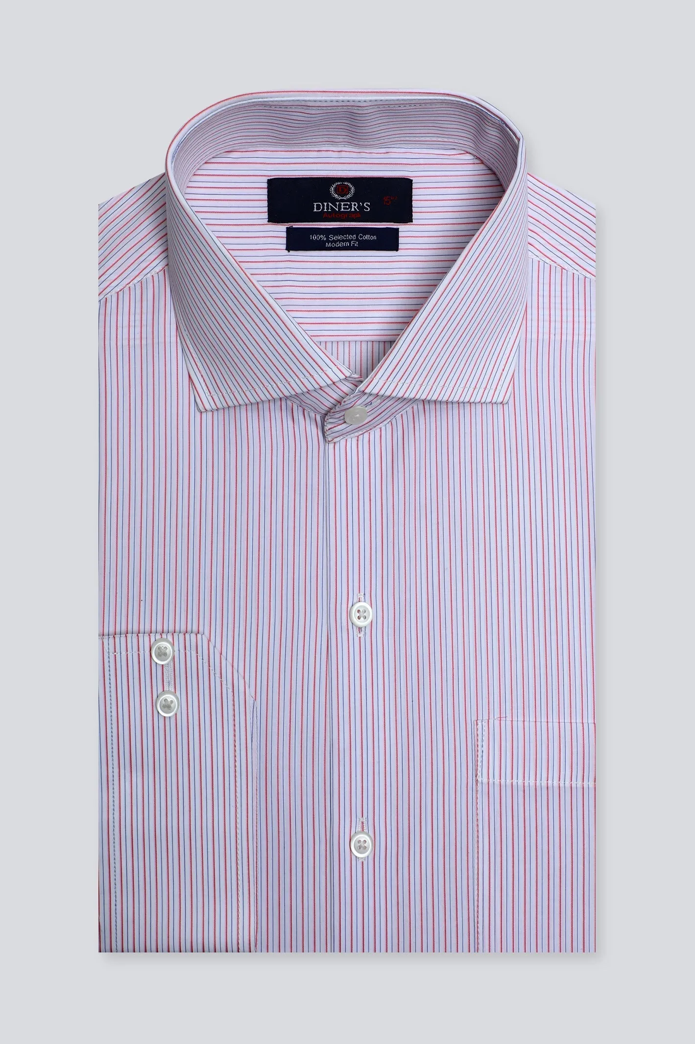 Pink Stripes Formal Autograph Shirt