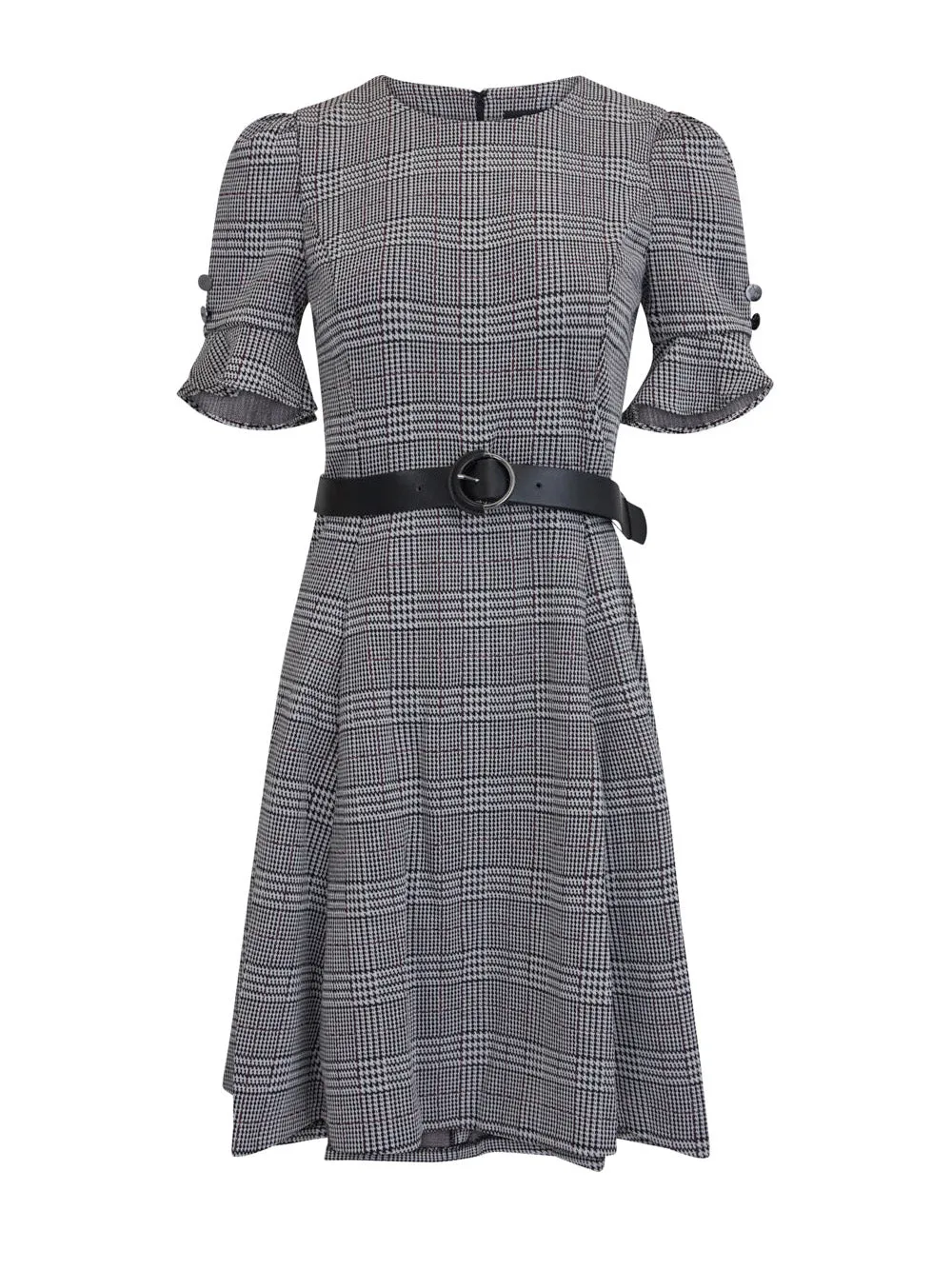 Plaid Knit Jaquard Dress