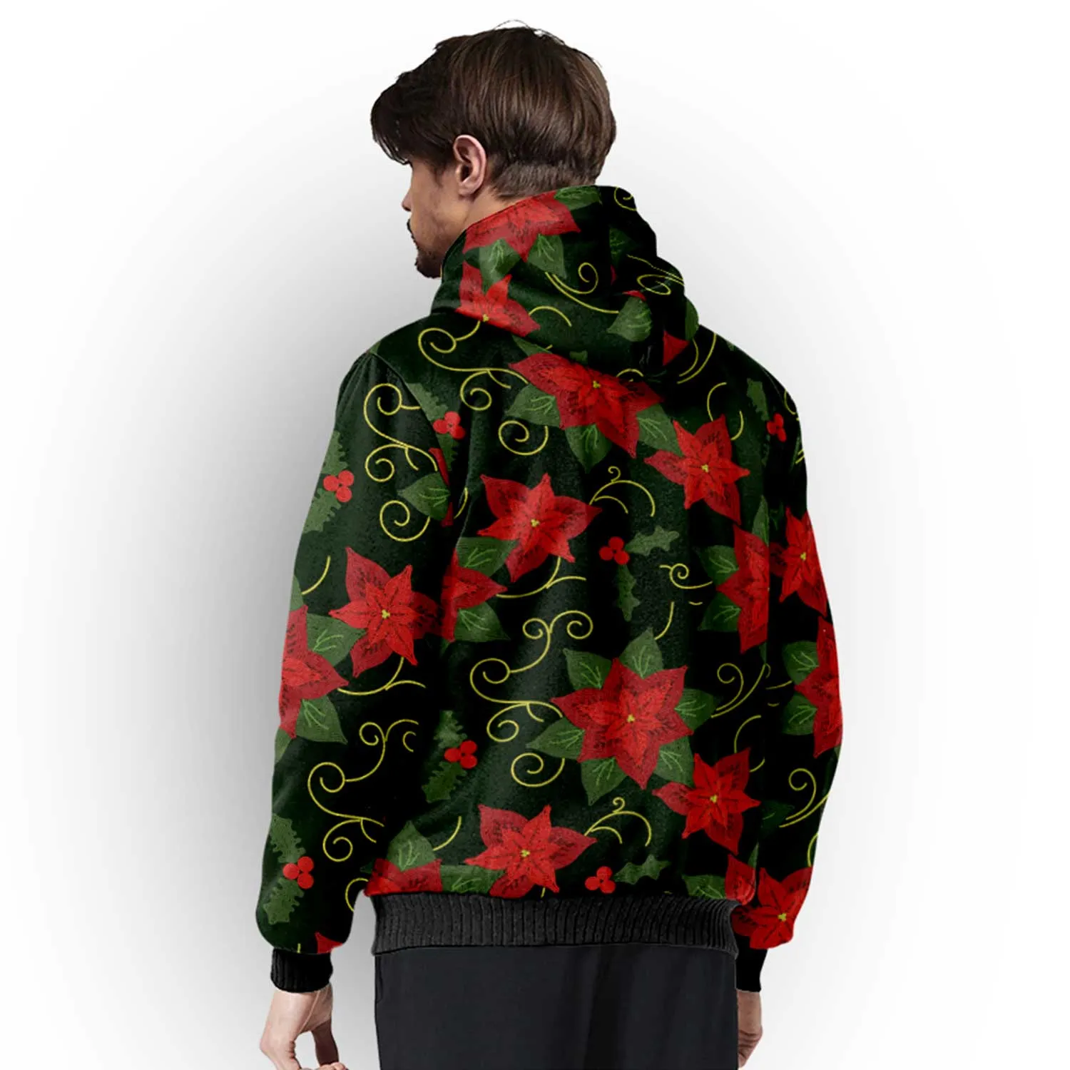 Poinsetta Parade Sherpa Hoodie