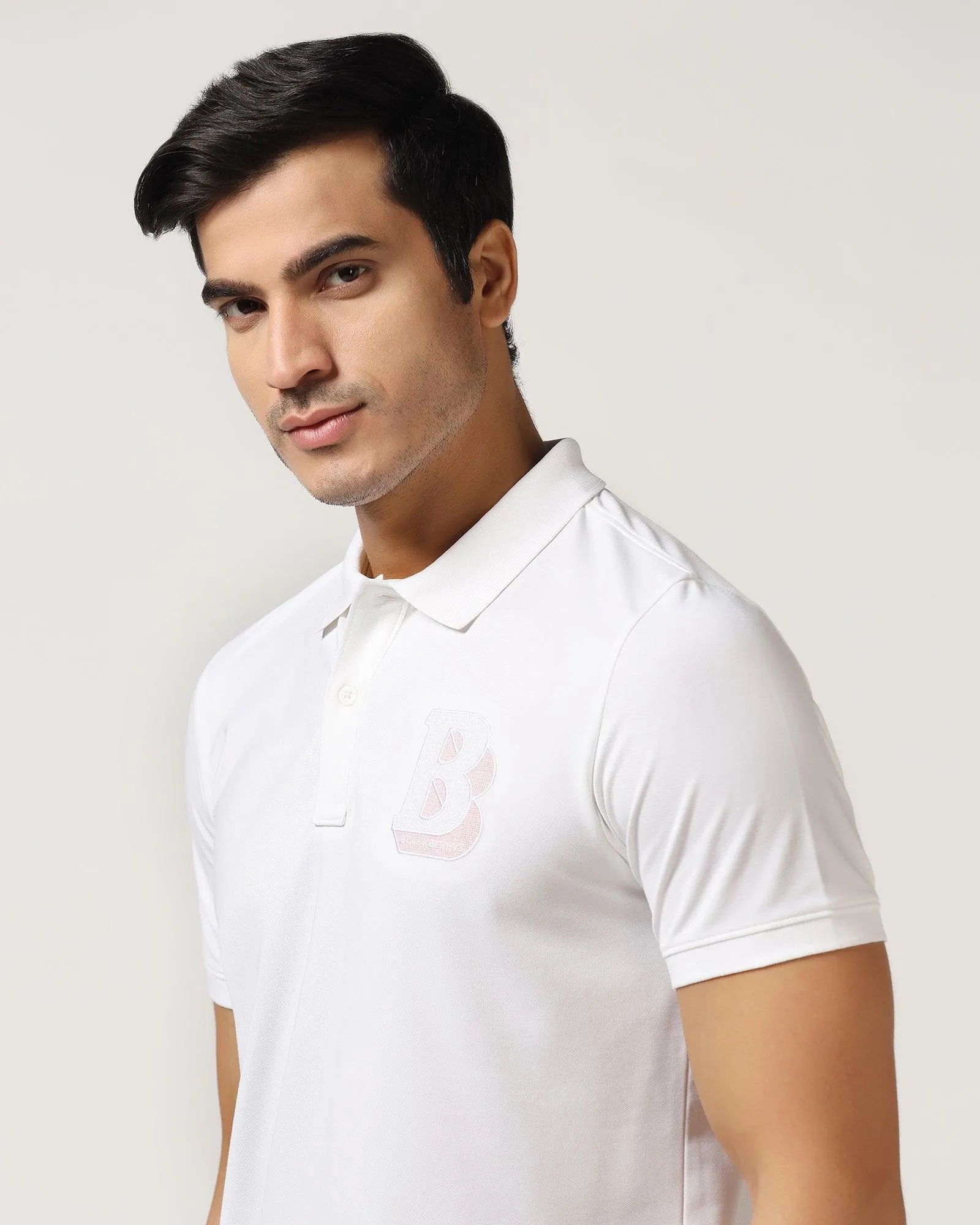 Polo White Solid T-Shirt - Burb