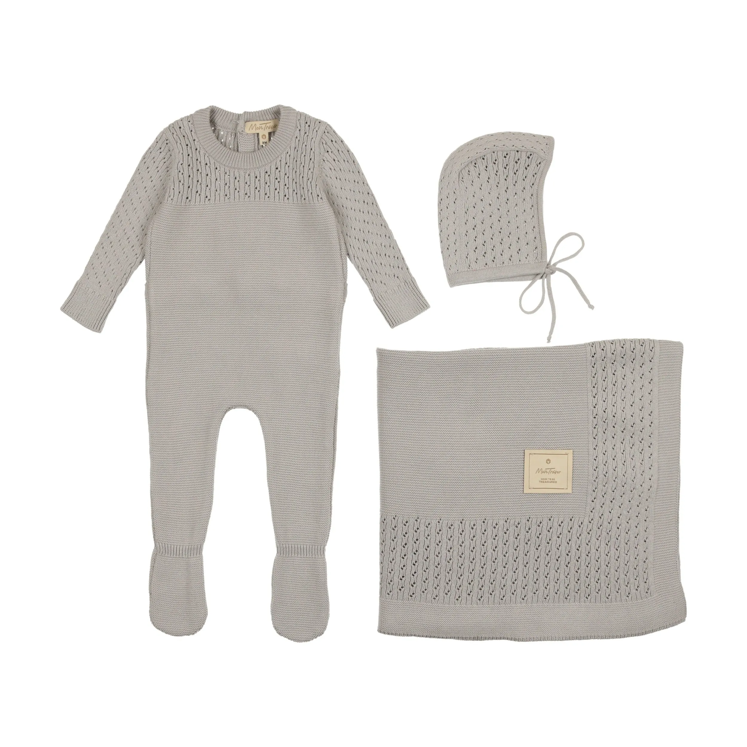 Precious Purl Knit Layette Set