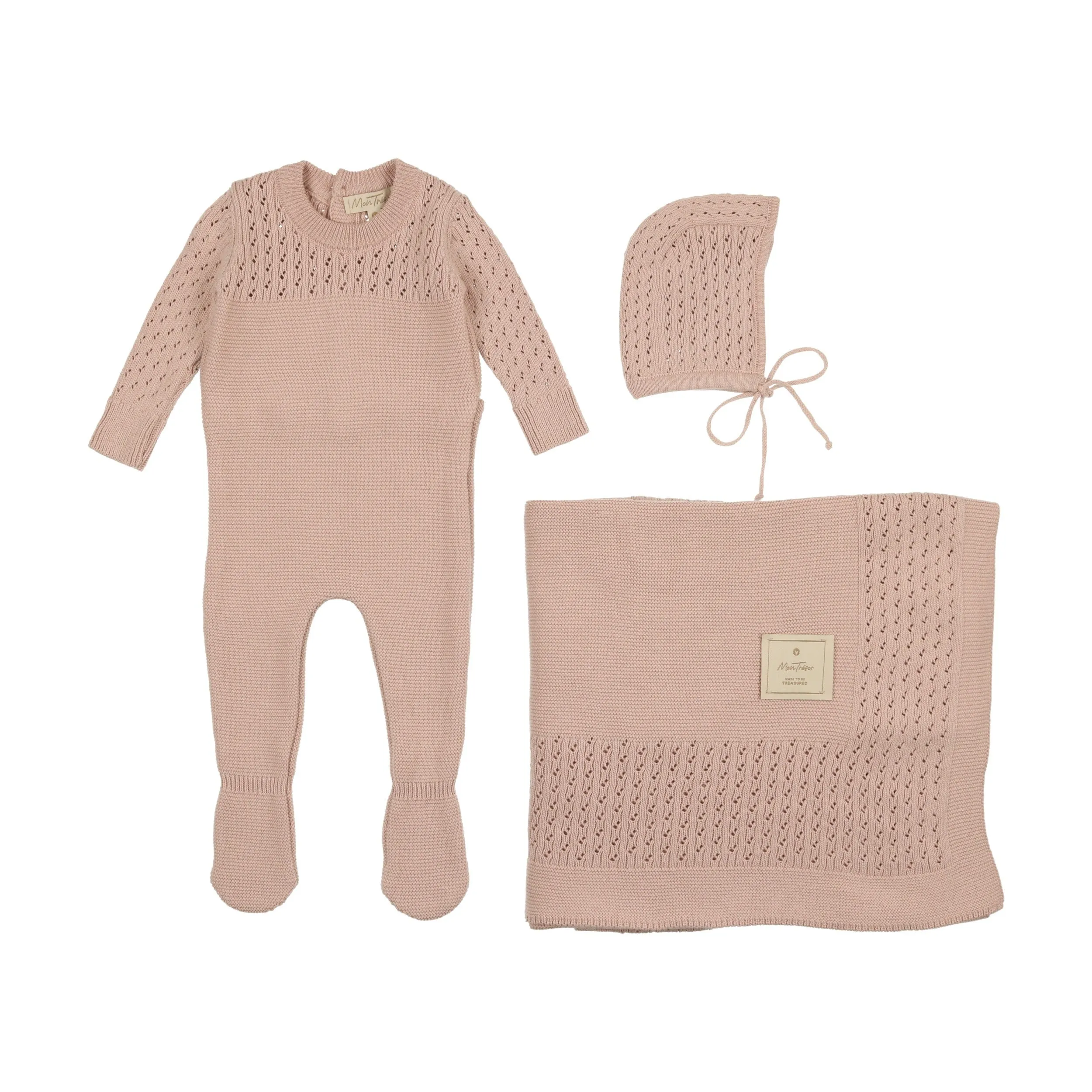 Precious Purl Knit Layette Set