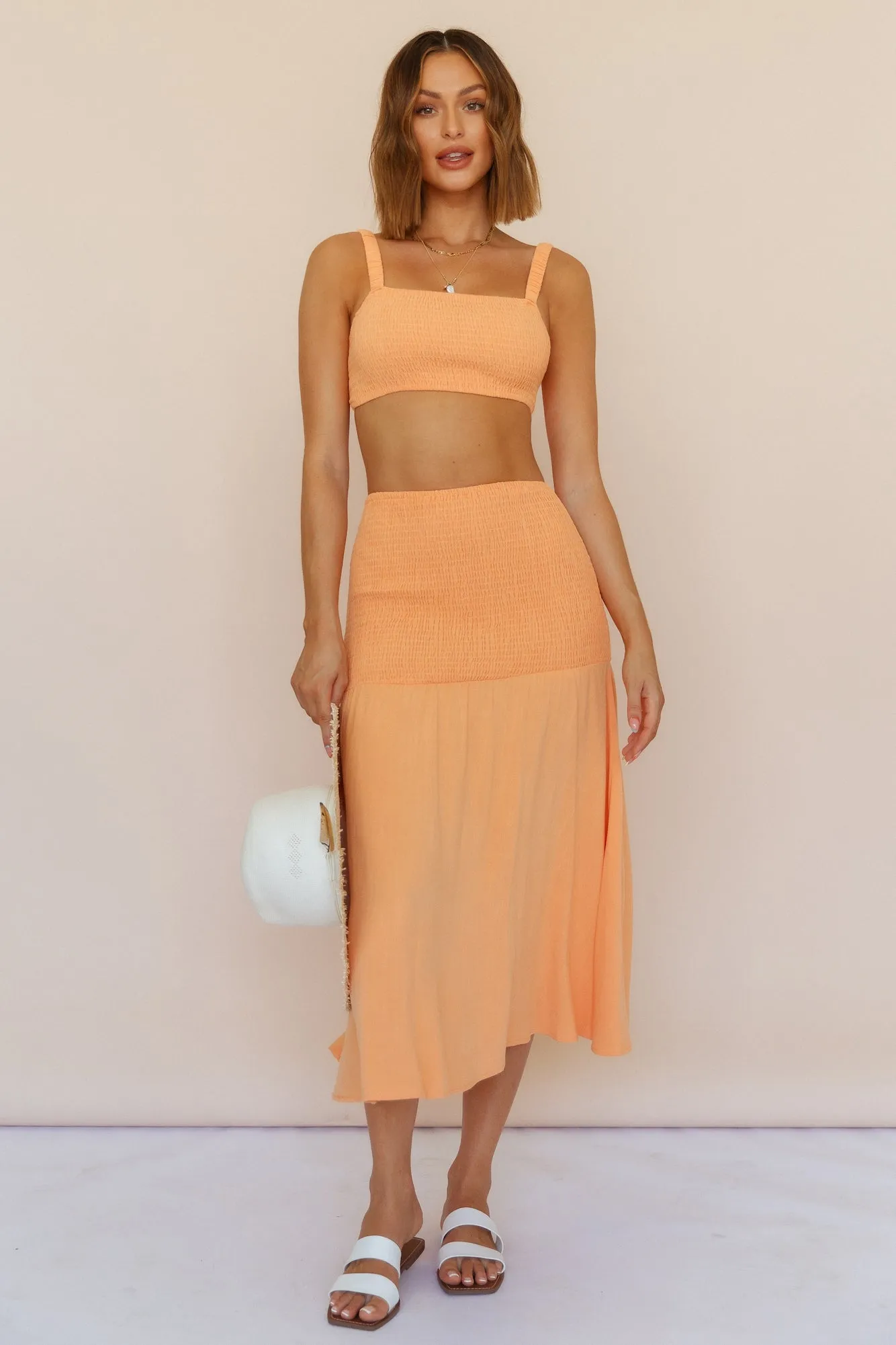 Prosecco Summers Maxi Skirt Orange