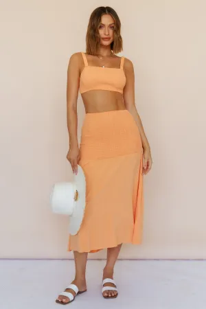 Prosecco Summers Maxi Skirt Orange