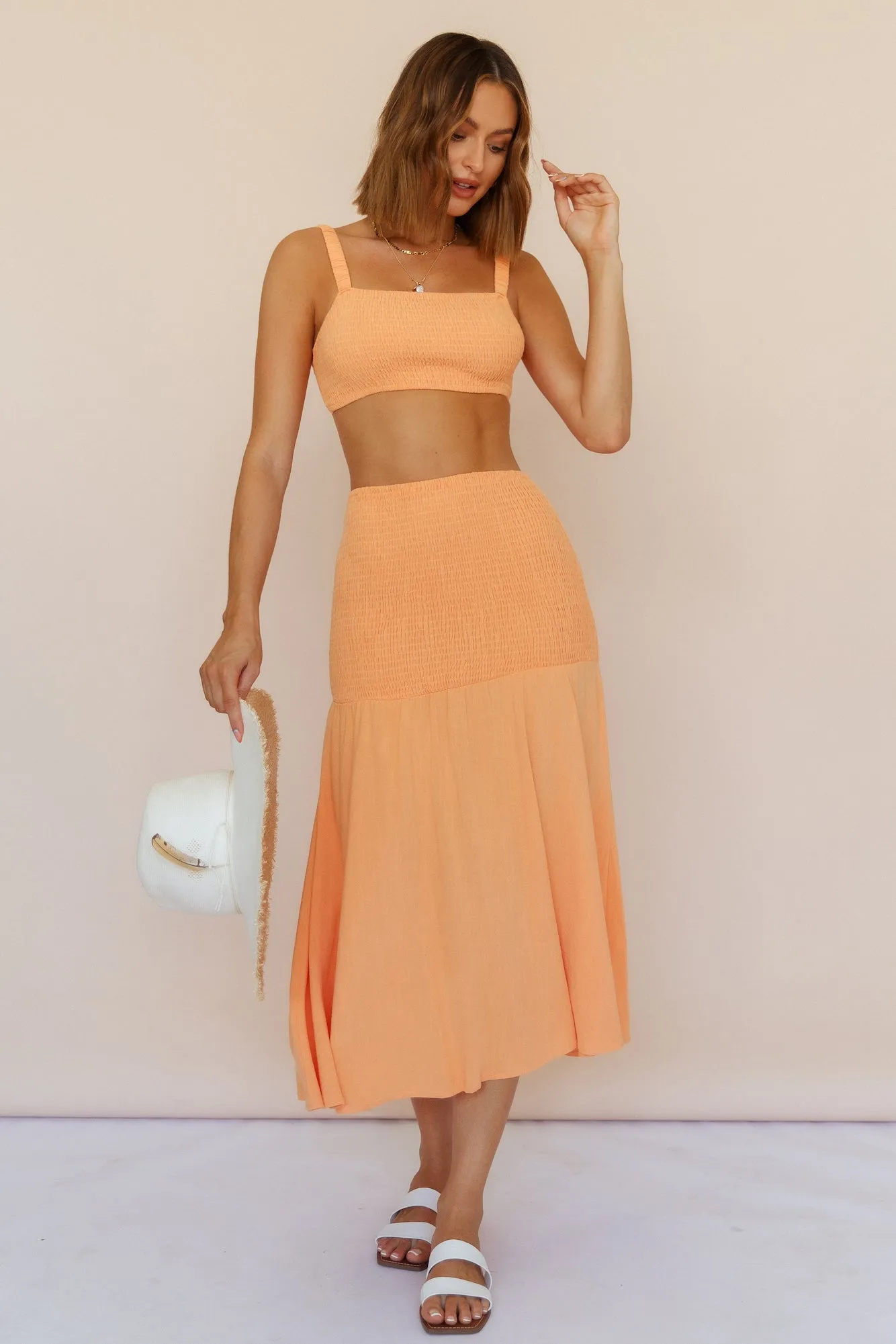 Prosecco Summers Maxi Skirt Orange