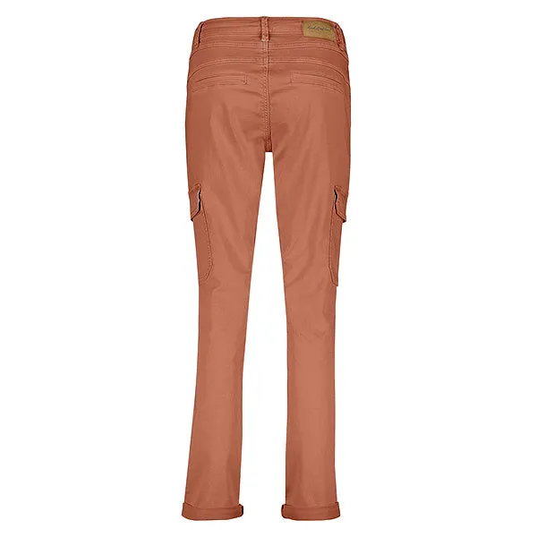 Red Button Womens Cargo Jog Trousers Colour Snowwash Papaya