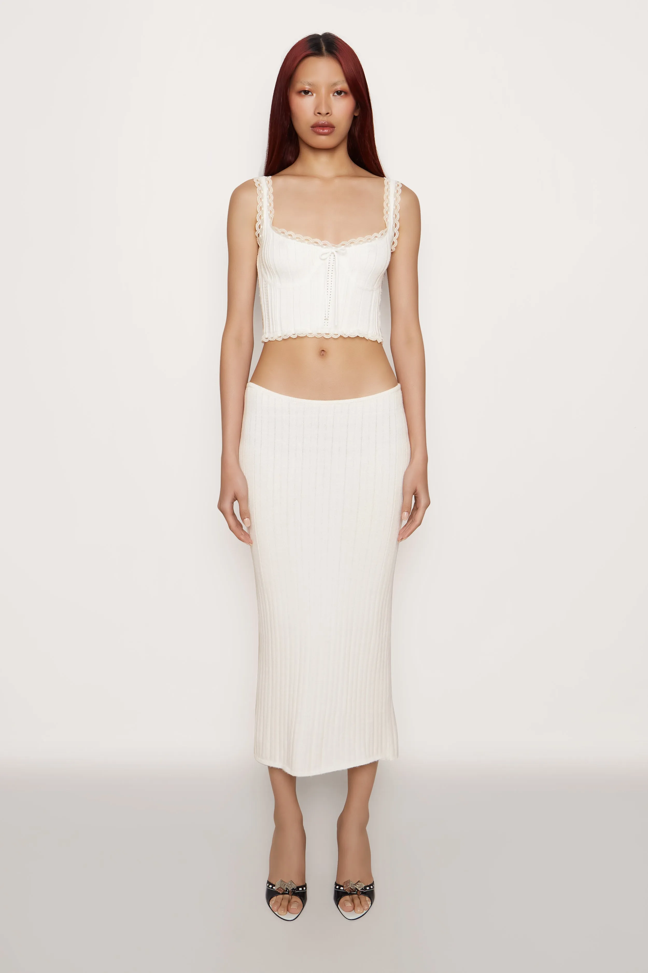 Ribbed Maxi Skirt