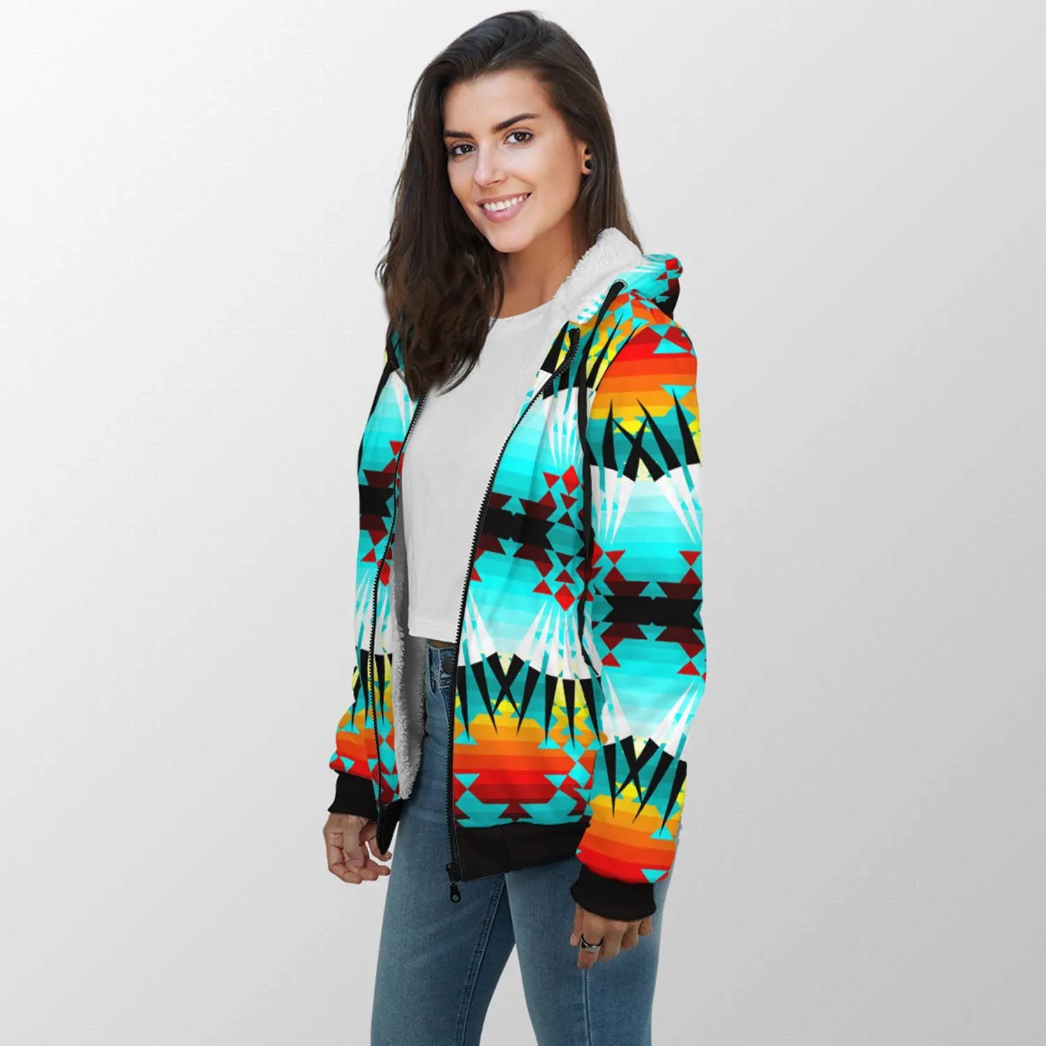 Ribbonwork Bustles Sherpa Hoodie