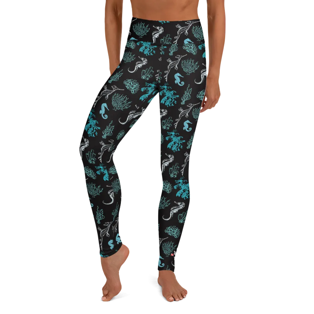 Salty Seahorse and Sea Dragon Leggings - High Waist