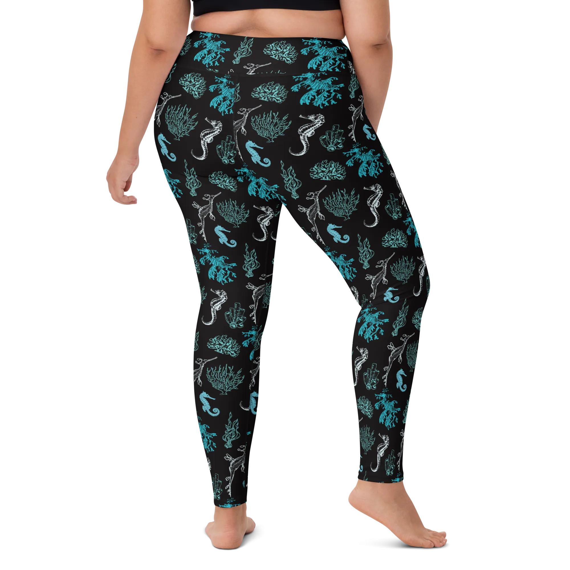 Salty Seahorse and Sea Dragon Leggings - High Waist