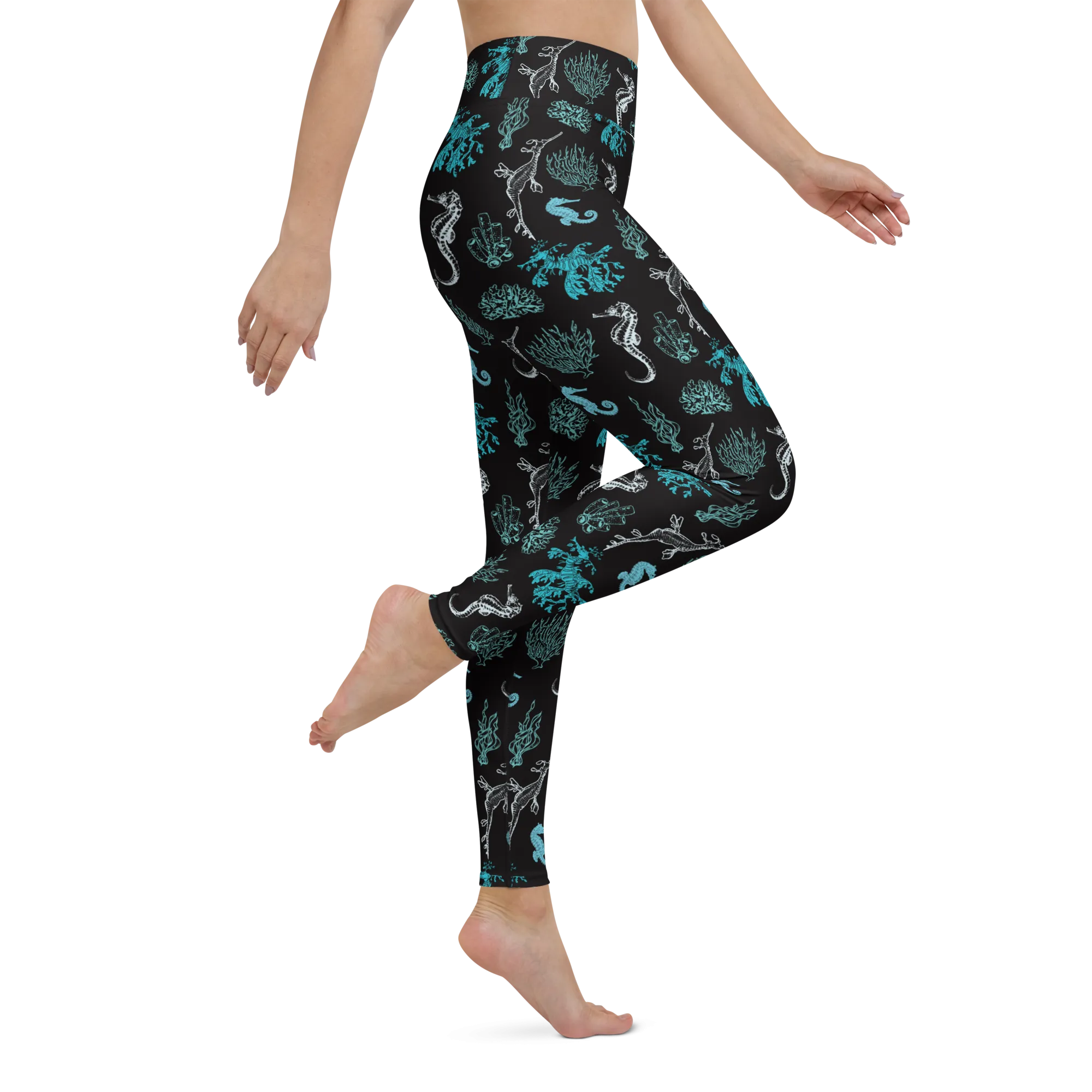 Salty Seahorse and Sea Dragon Leggings - High Waist