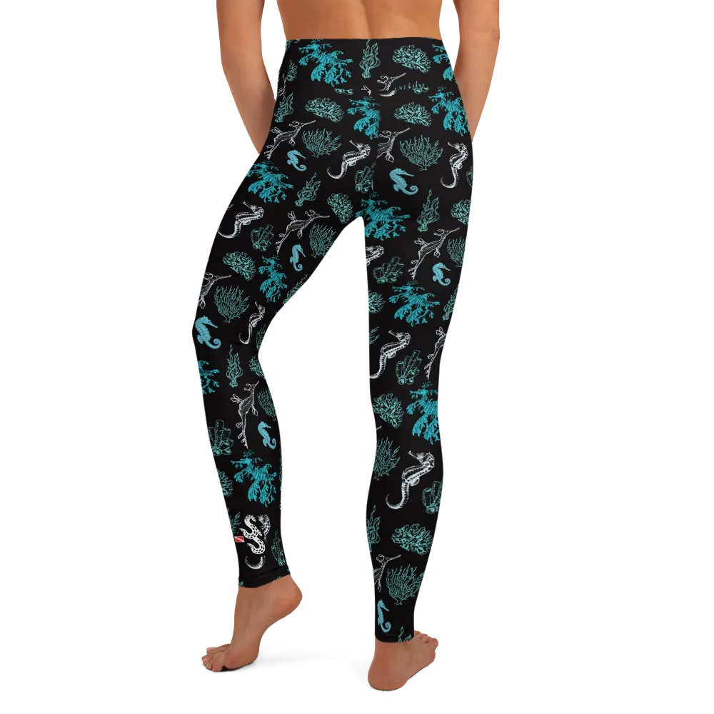 Salty Seahorse and Sea Dragon Leggings - High Waist