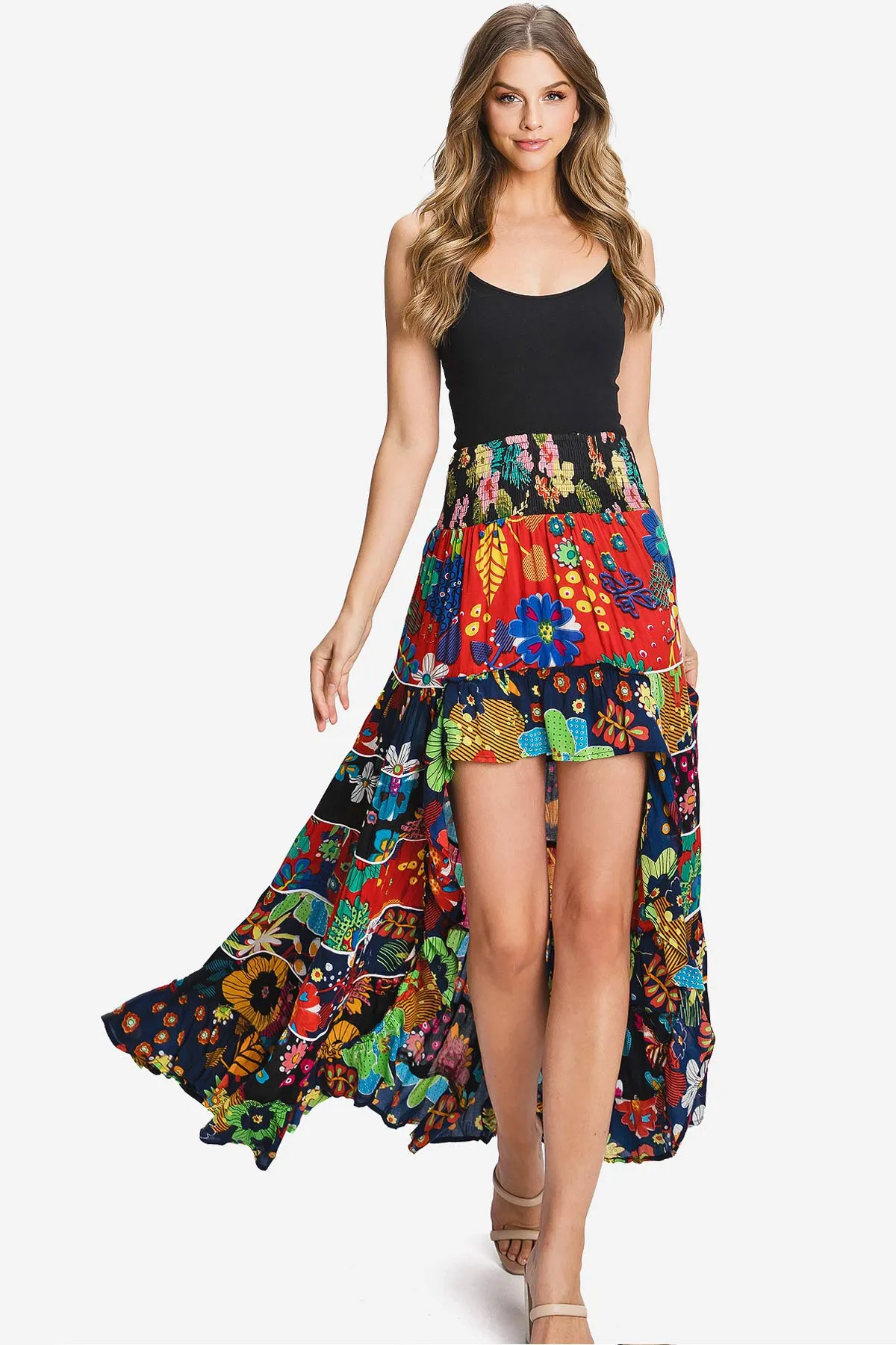 Samba Hi-Lo Maxi Skirt