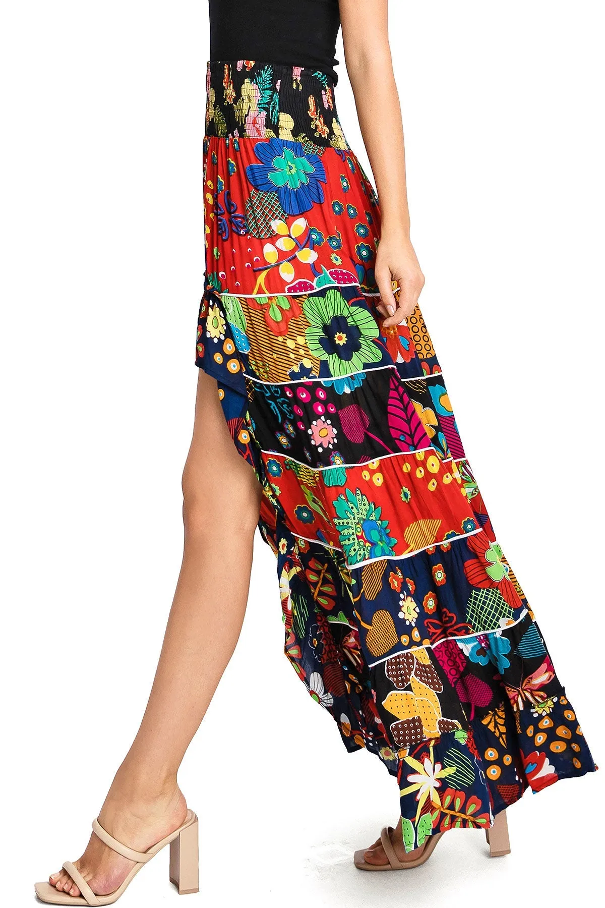 Samba Hi-Lo Maxi Skirt