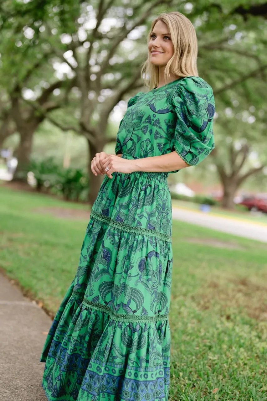 Savannah Maxi Skirt - Emerald