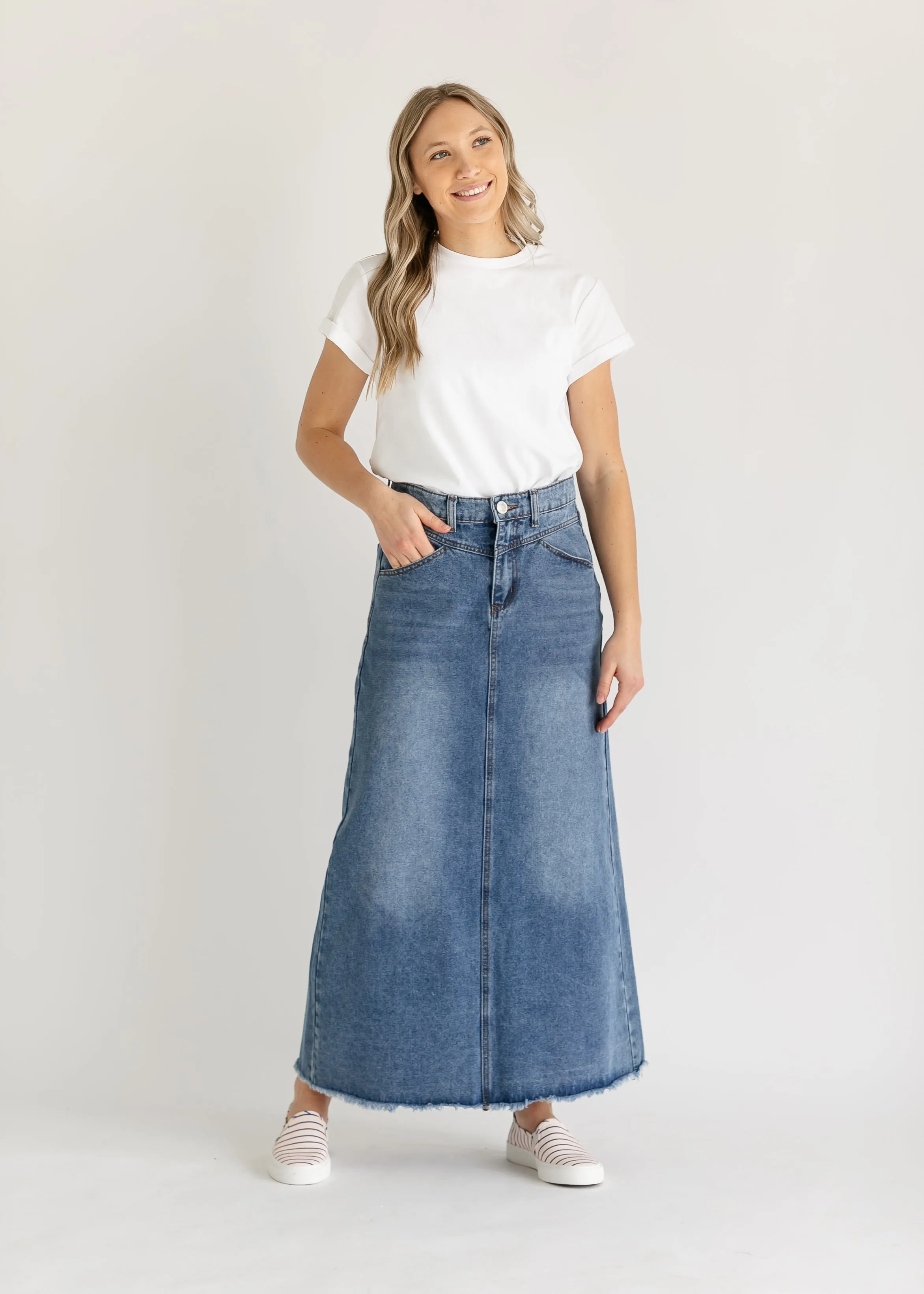 Shenoa Maxi Denim Skirt - FINAL SALE