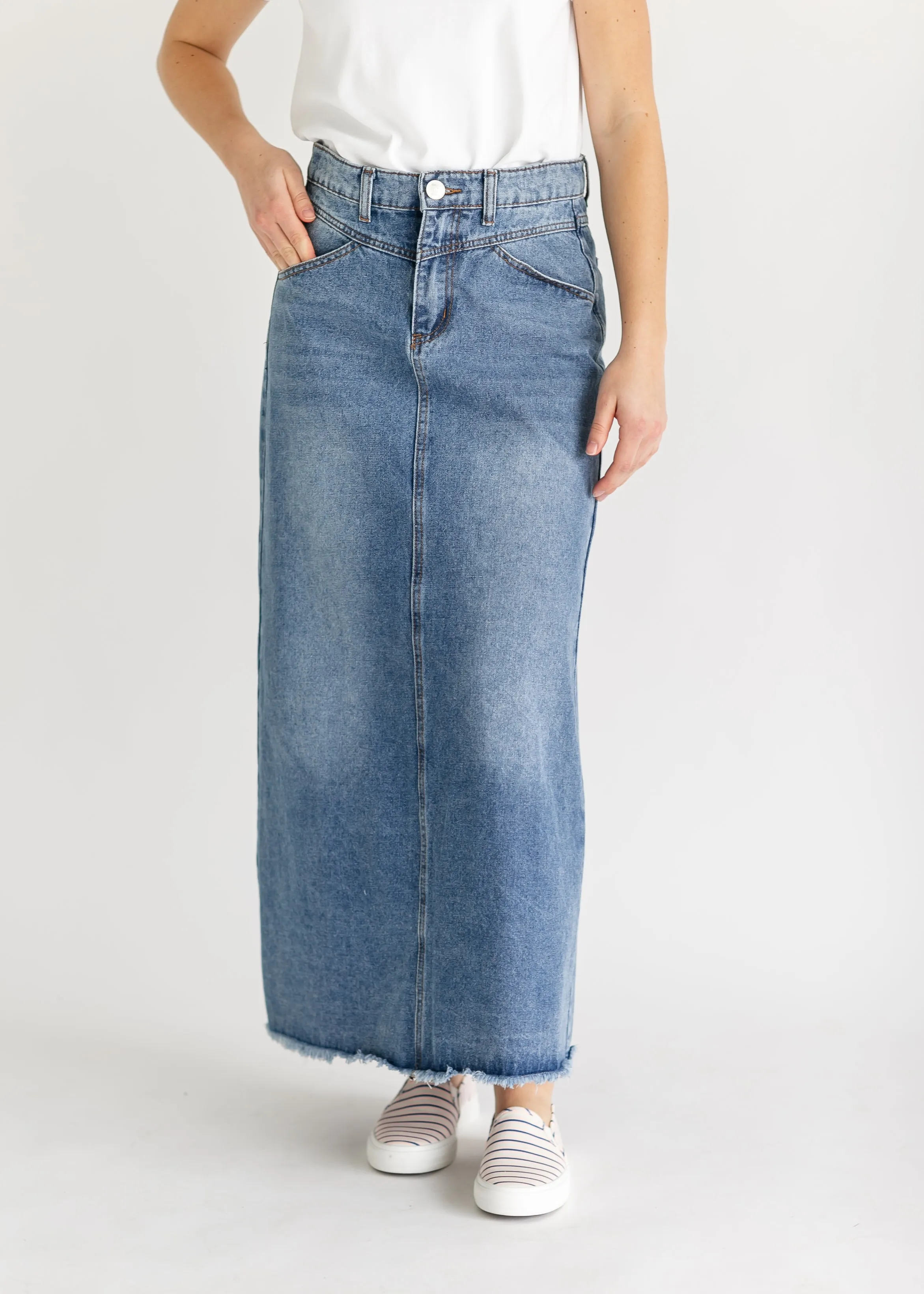 Shenoa Maxi Denim Skirt - FINAL SALE