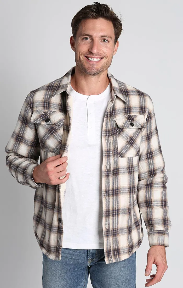 Sherpa Lined Flannel Shirt Jacket