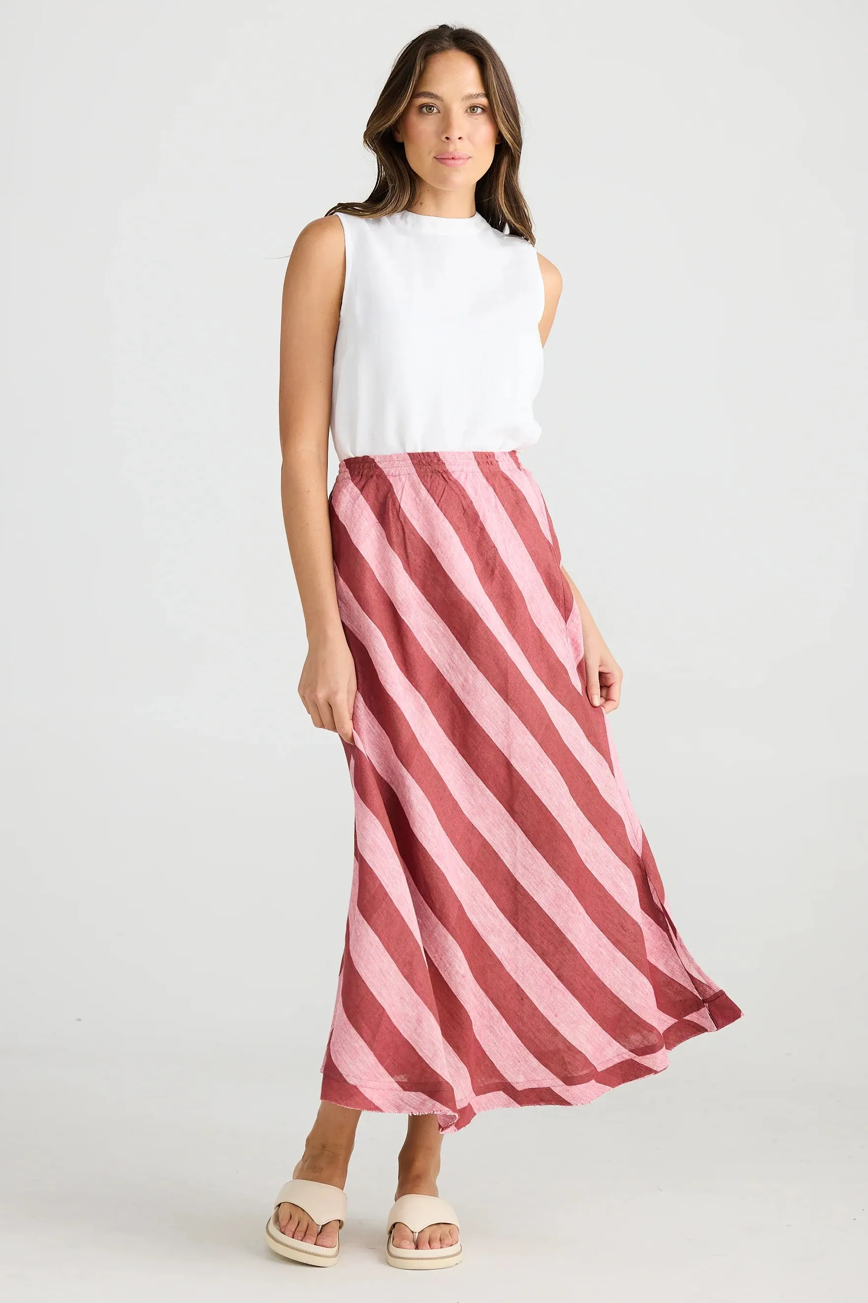 Sicily Skirt in Porto Stripe