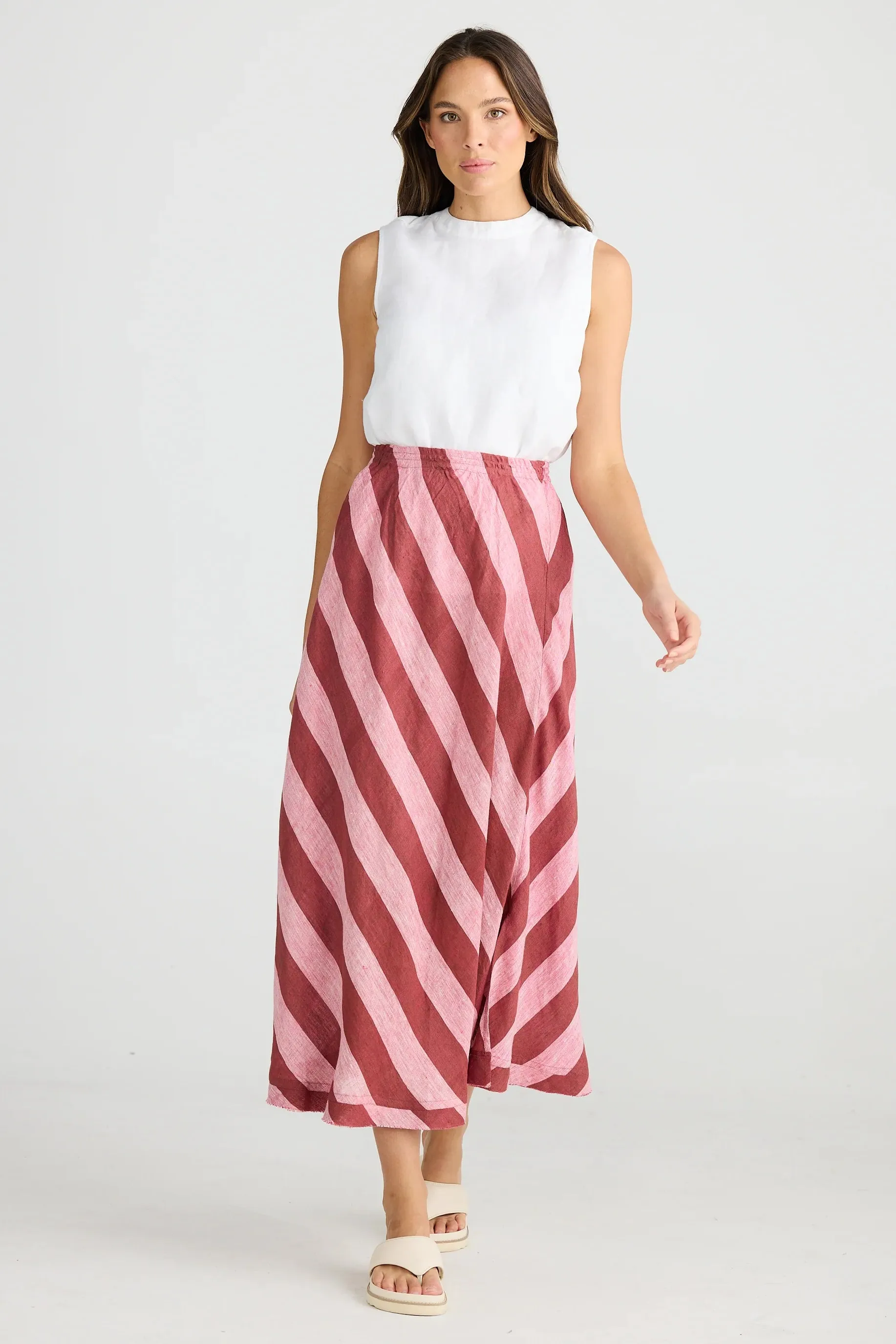 Sicily Skirt in Porto Stripe