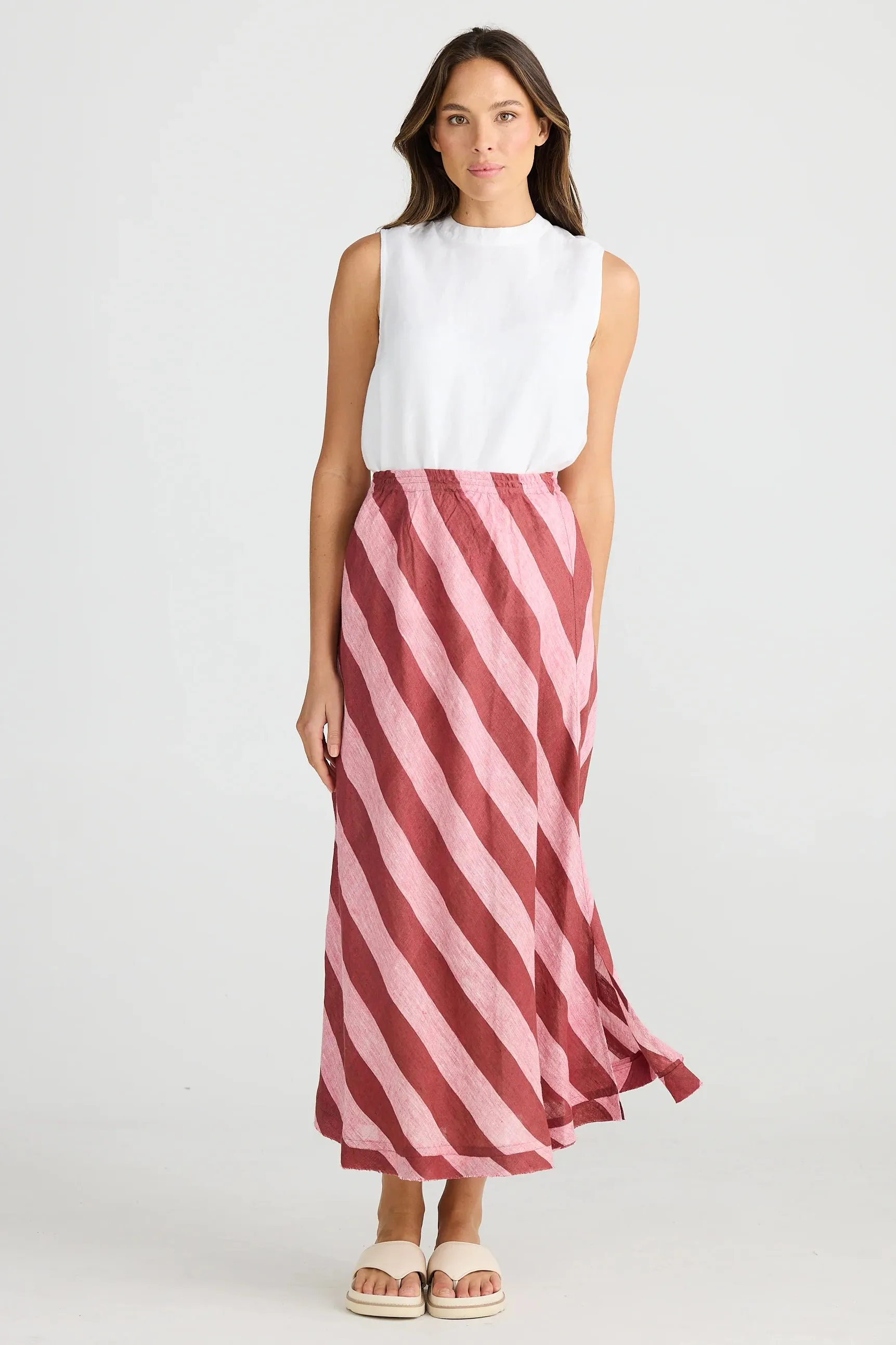 Sicily Skirt in Porto Stripe