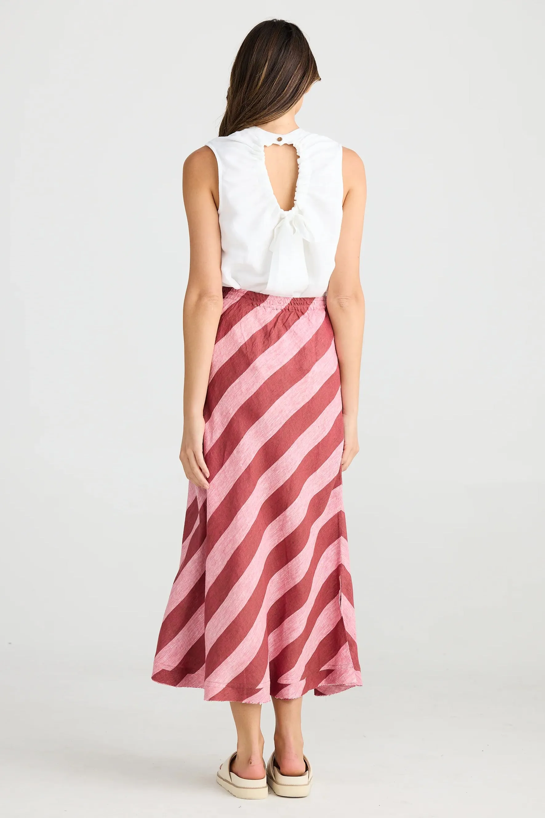 Sicily Skirt in Porto Stripe