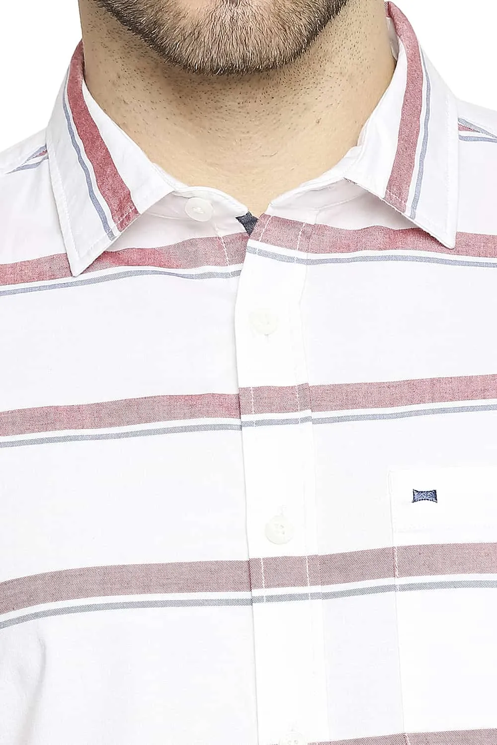 Slim Fit Oxford Horizontal Stripe Shirt