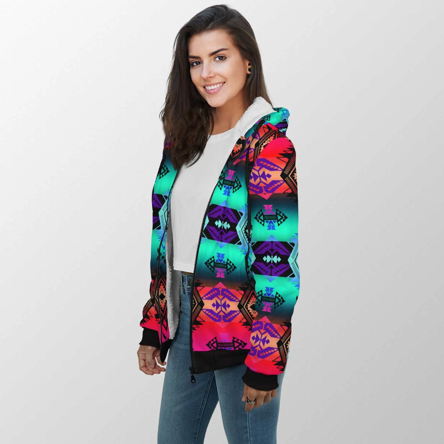 Sovereign Nation Sunrise Sherpa Hoodie