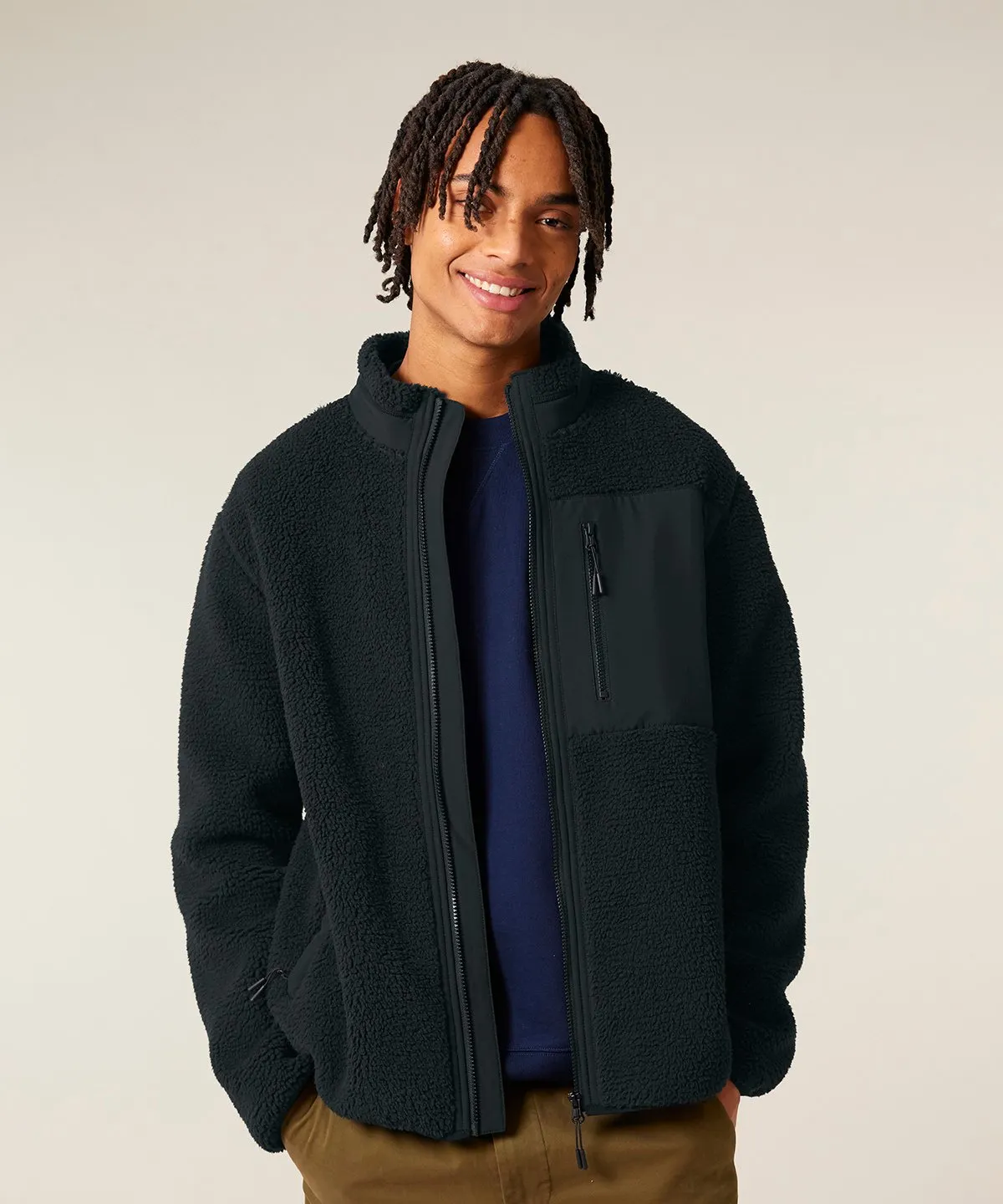 Stanley & Stella Unisex Brooker 450gsm Sherpa Fleece Full Zip Jacket {SX-249}