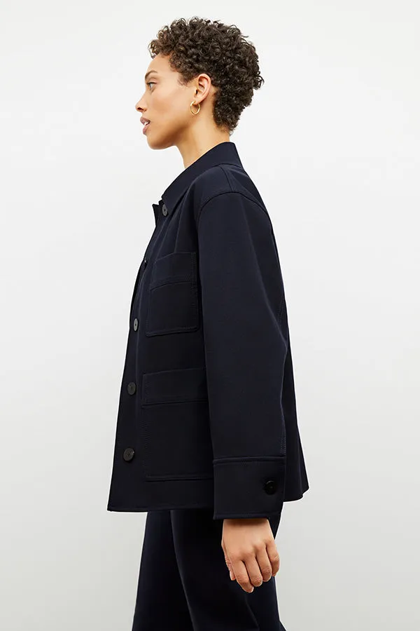 Steffi Jacket - Eco Better Than Denim with Sherpa :: Ink