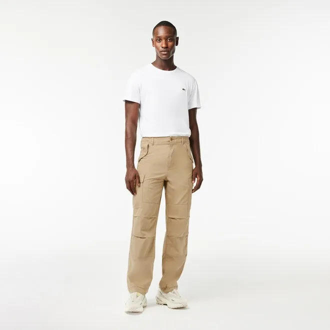 STRAIGHT FIT COTTON CARGO PANTS