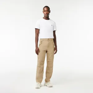 STRAIGHT FIT COTTON CARGO PANTS