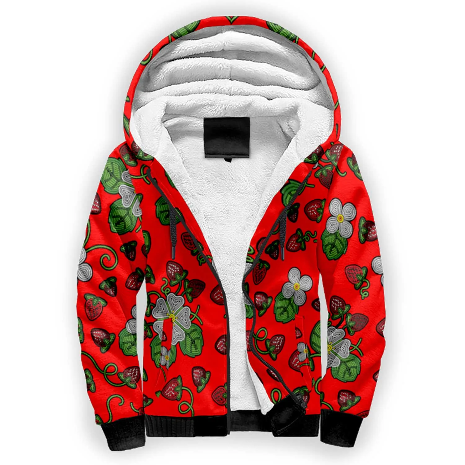 Strawberry Dreams Fire Sherpa Hoodie