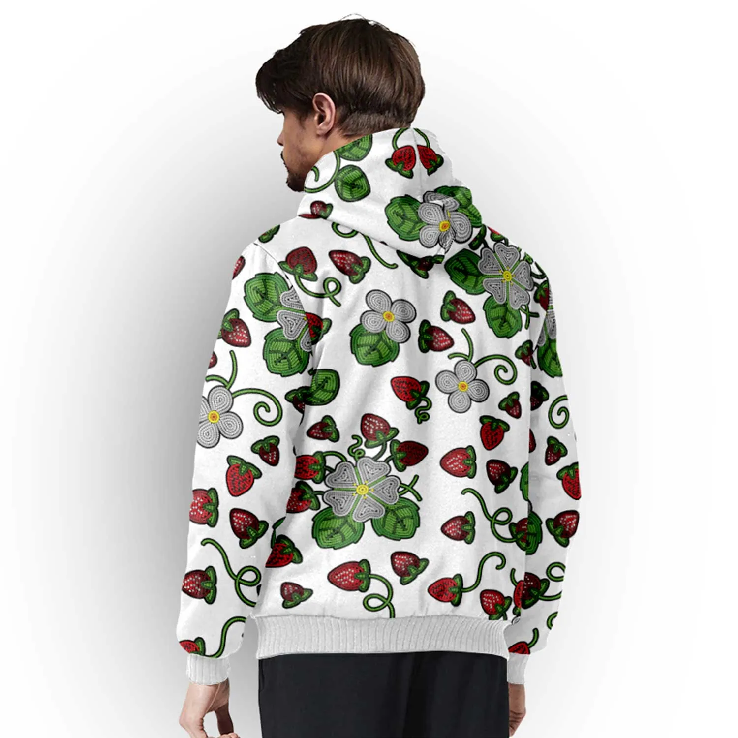 Strawberry Dreams White Sherpa Hoodie