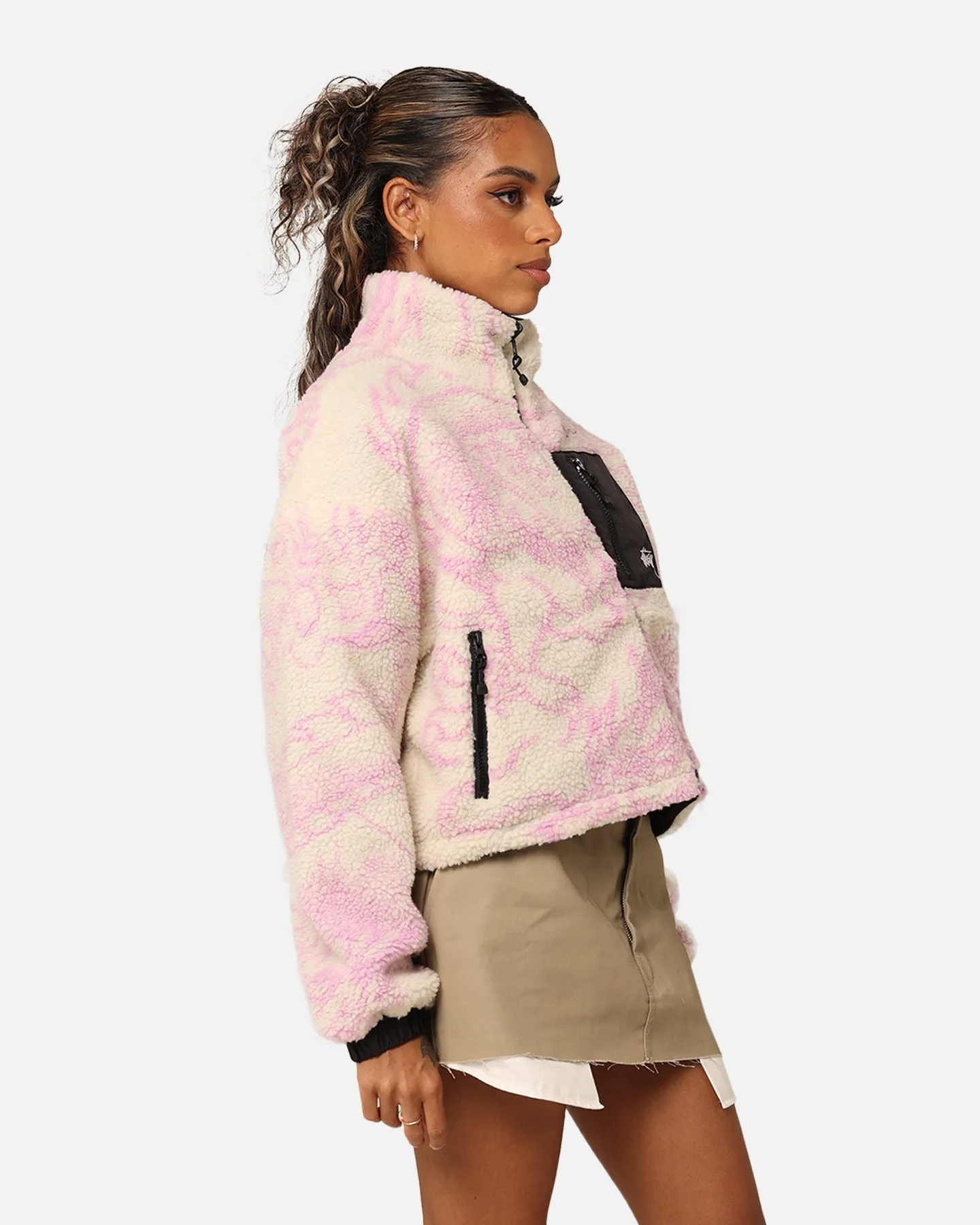 Stussy Women's Dragon Reversible Work Jacket Pink