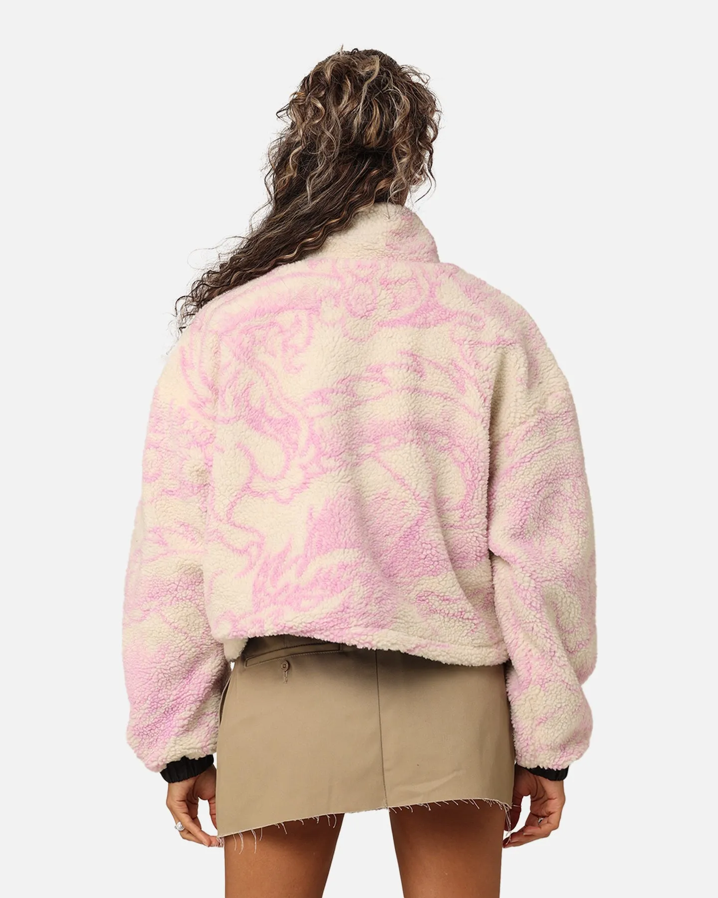 Stussy Women's Dragon Reversible Work Jacket Pink