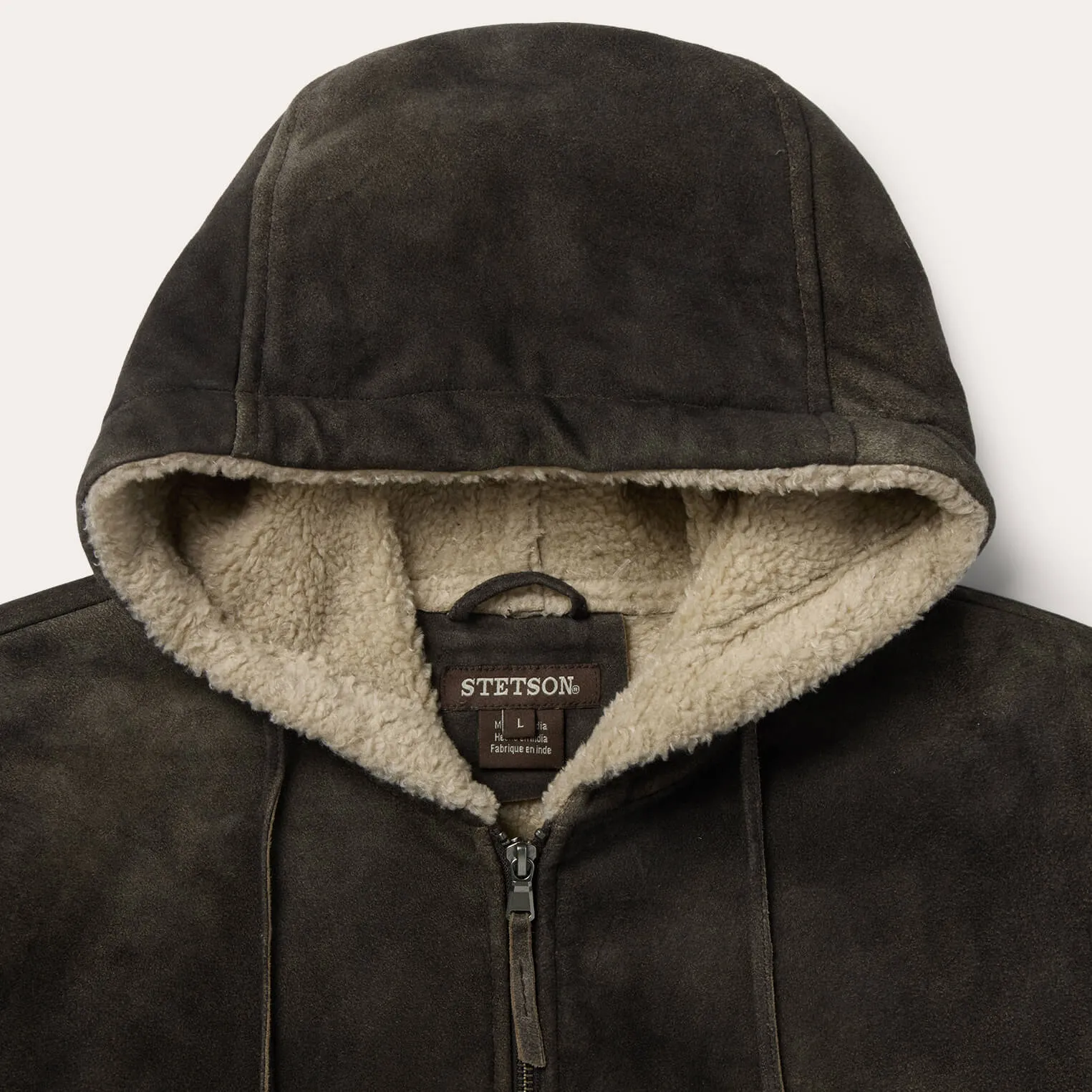 Suede Hooded Jacket