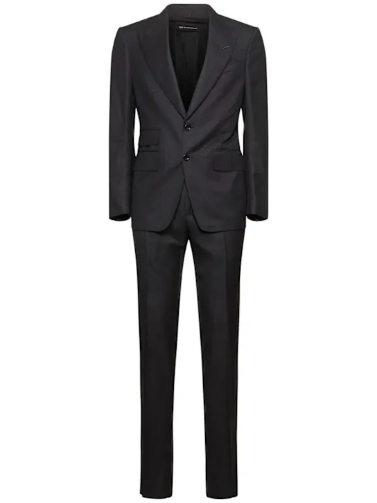 Tom Ford   Shelton peak lapel Prince of Wales suit 