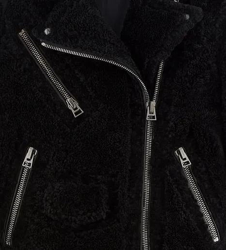 Tom Ford Womens Sherpa Jacket In Black