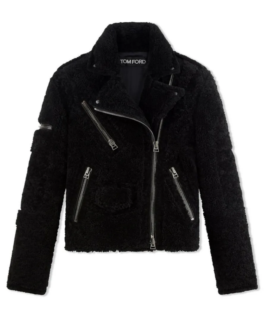 Tom Ford Womens Sherpa Jacket In Black