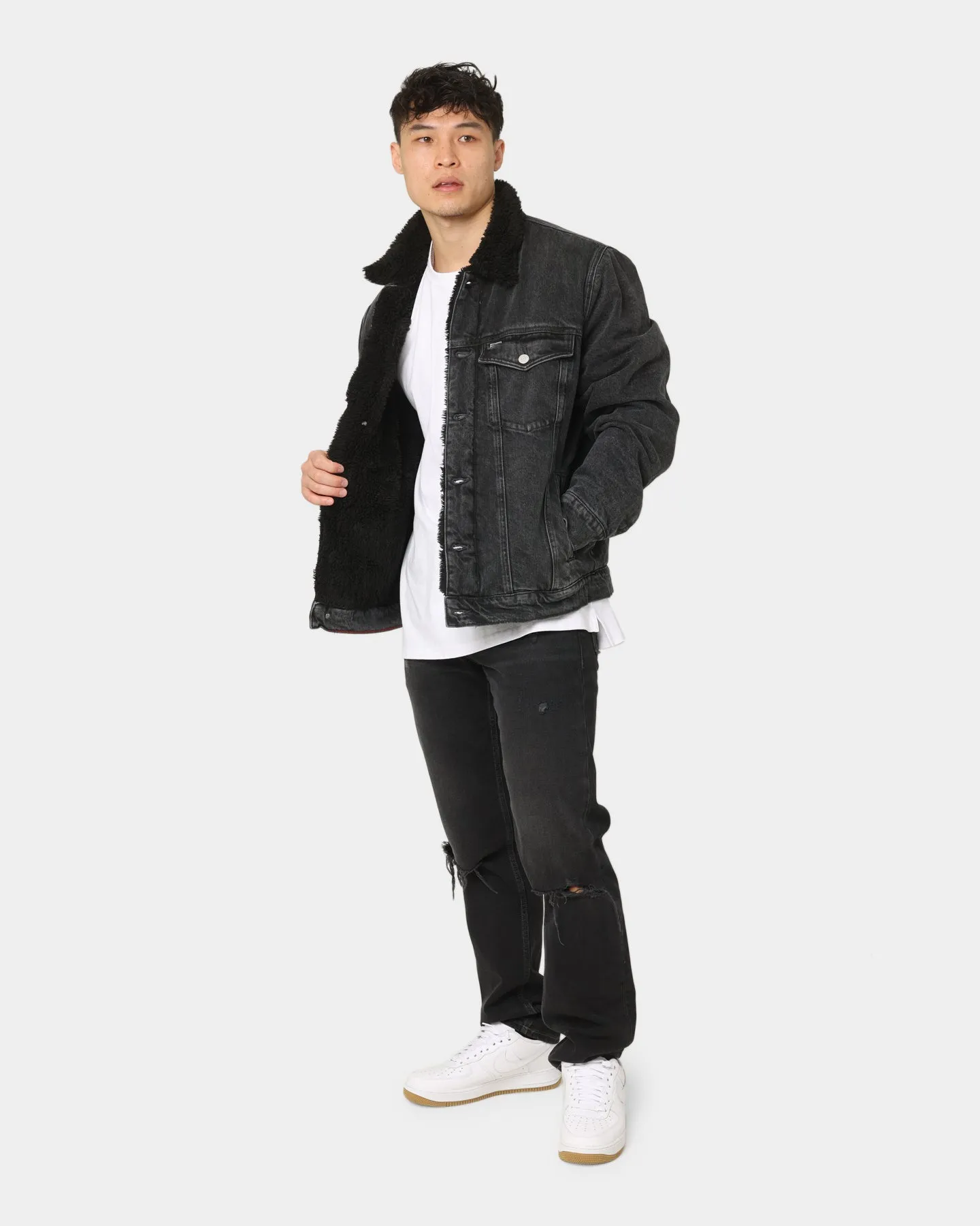 Tommy Jeans Oversized SherpaJacket Denim Black