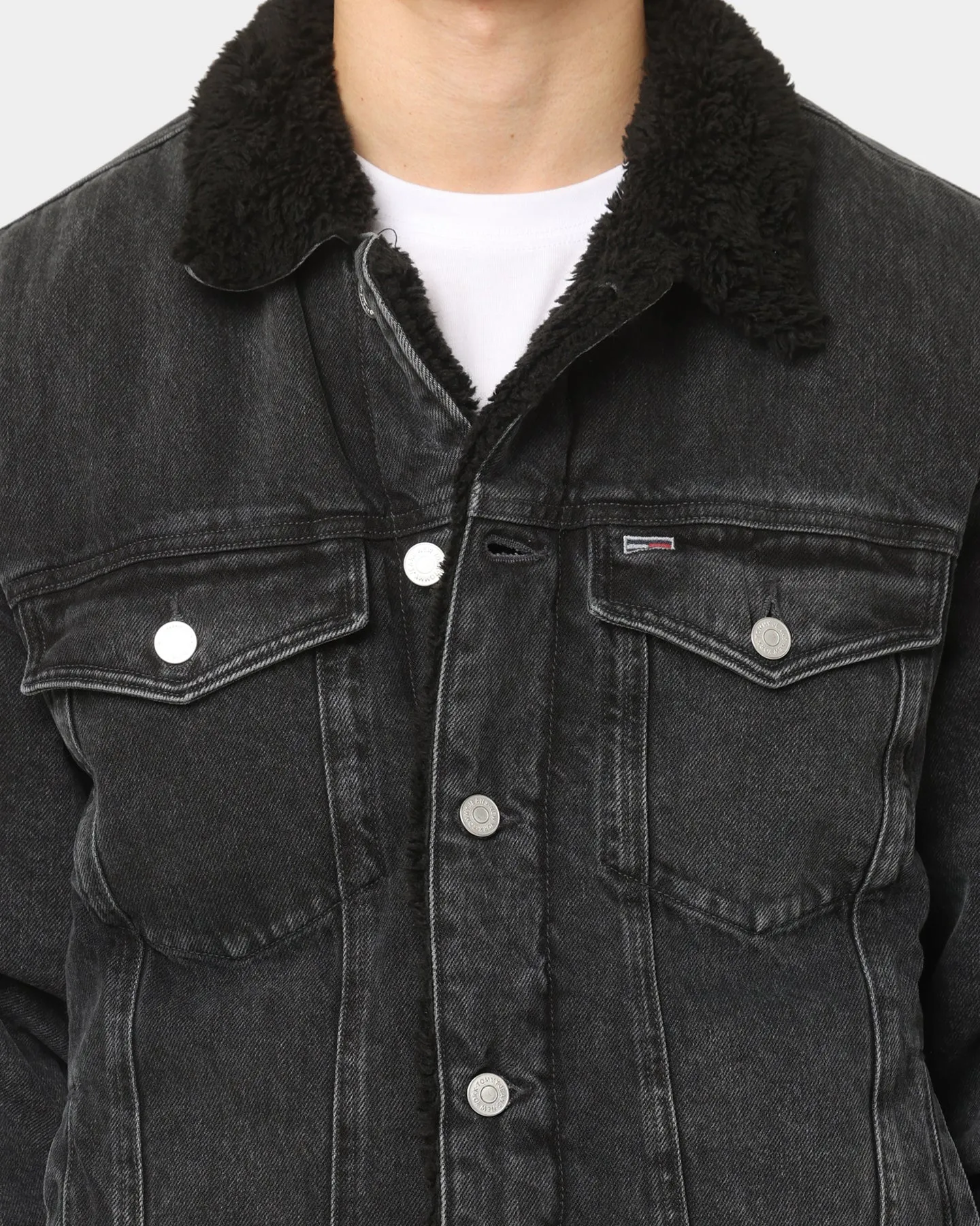 Tommy Jeans Oversized SherpaJacket Denim Black