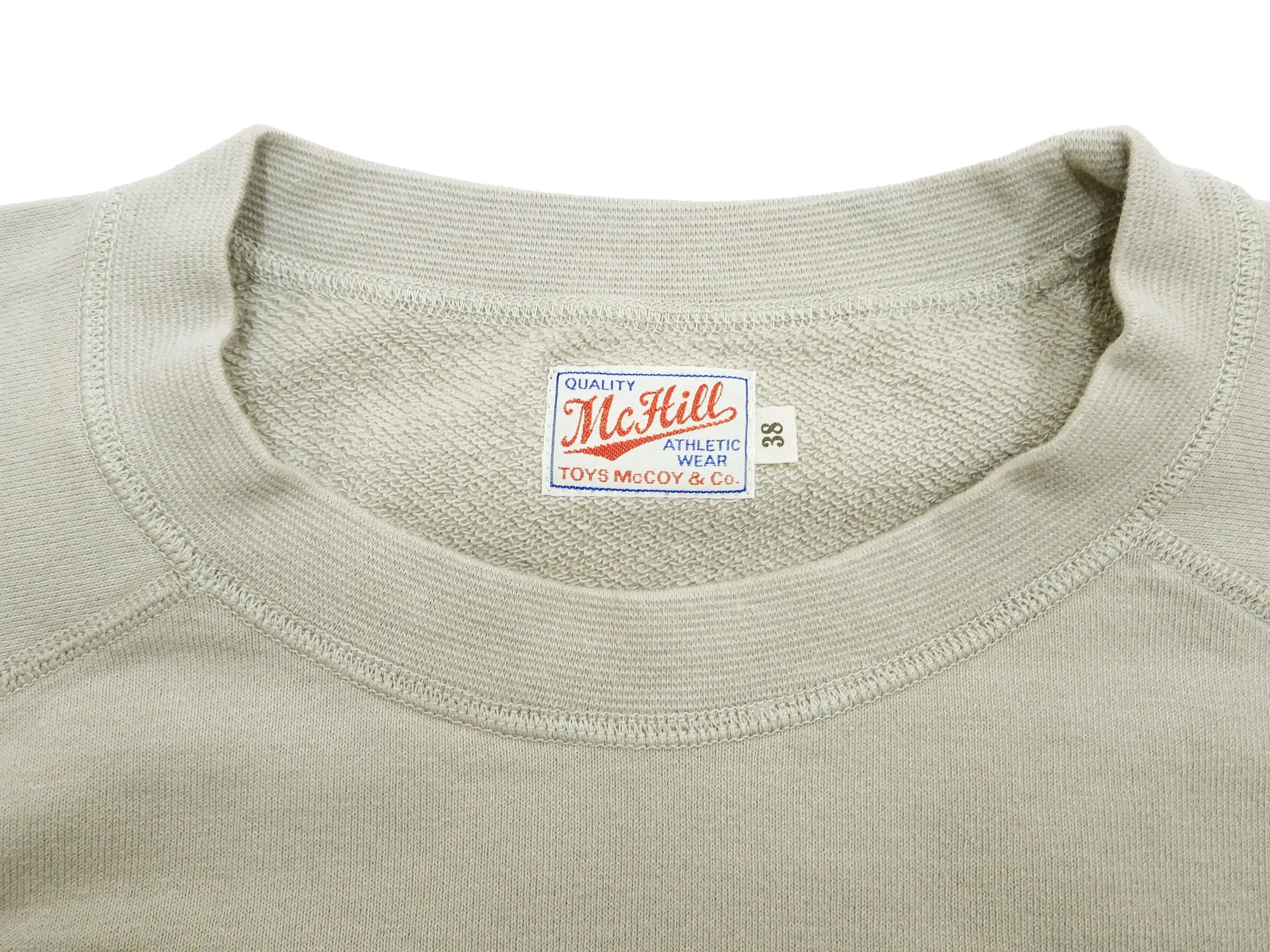 TOYS McCOY French Terry Sweatshirt Men's Steve McQueen The Great Escape V HILTS Long Sleeve Sweatshirt TMC2352 041 Faded-Sand-Beige