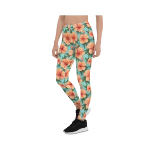 Tropical Hibiscus Leggings