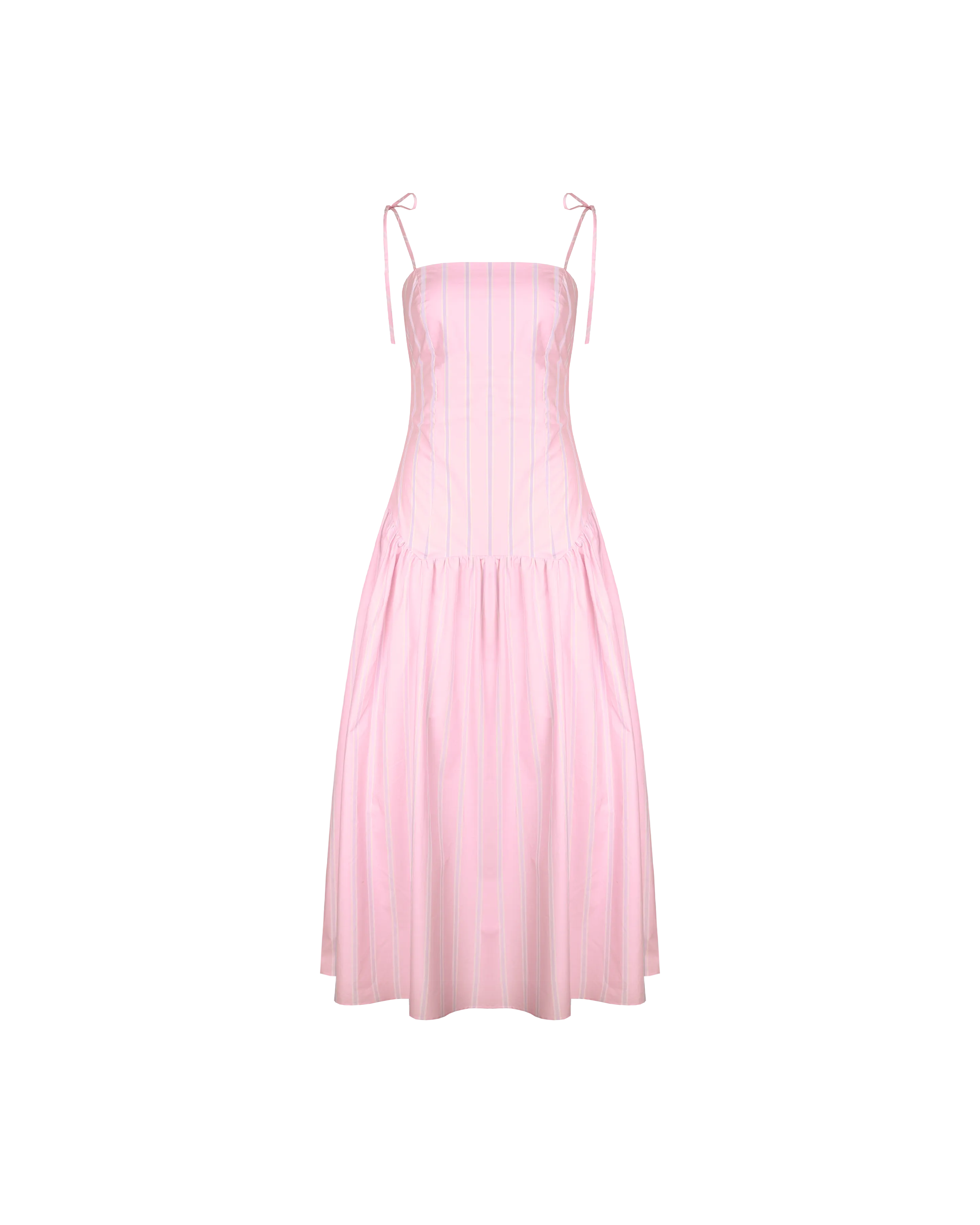 TRULLI MAXI DRESS LILAC CANDY STRIPE