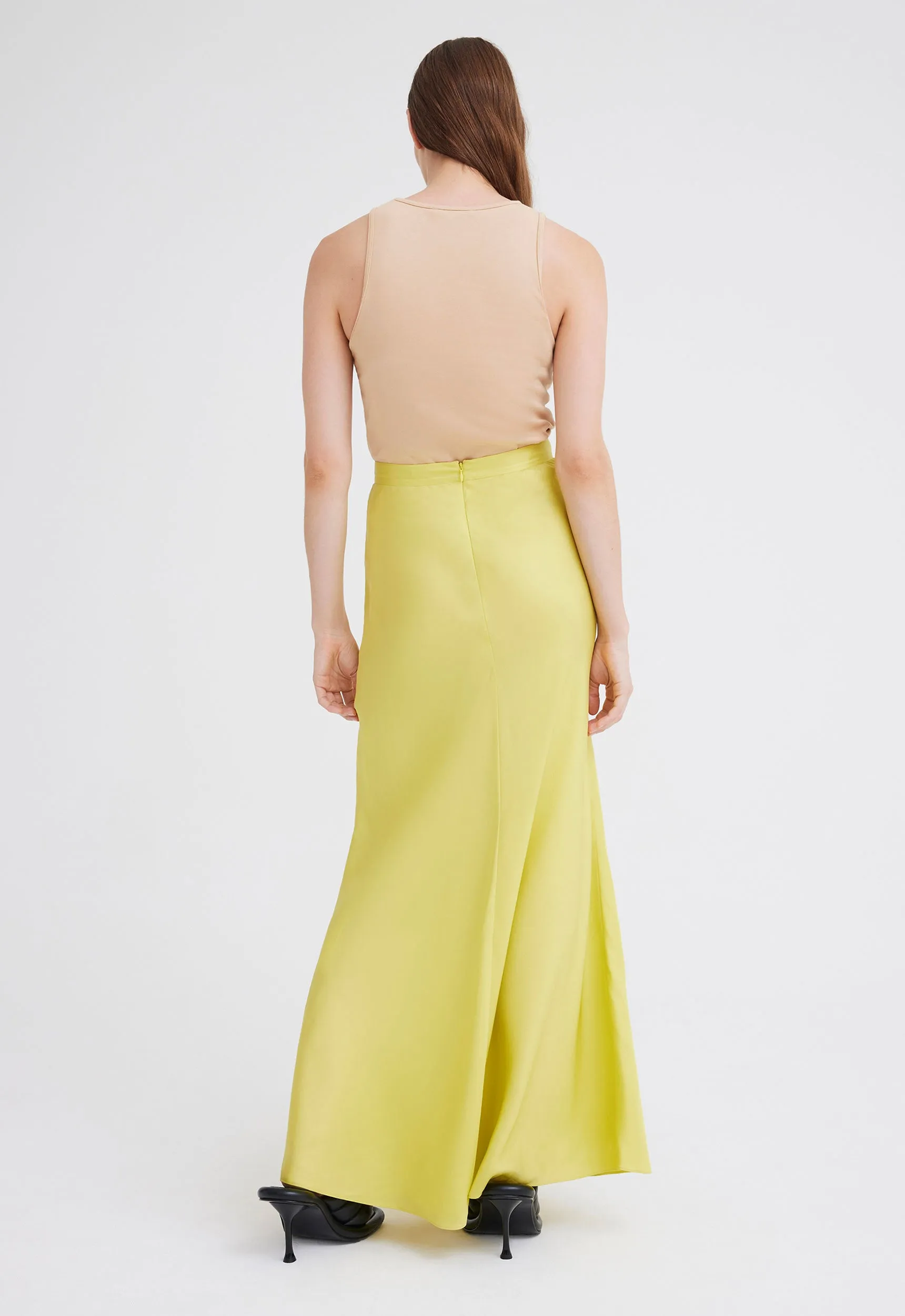 Wick Silk Maxi Skirt - Homer Yellow